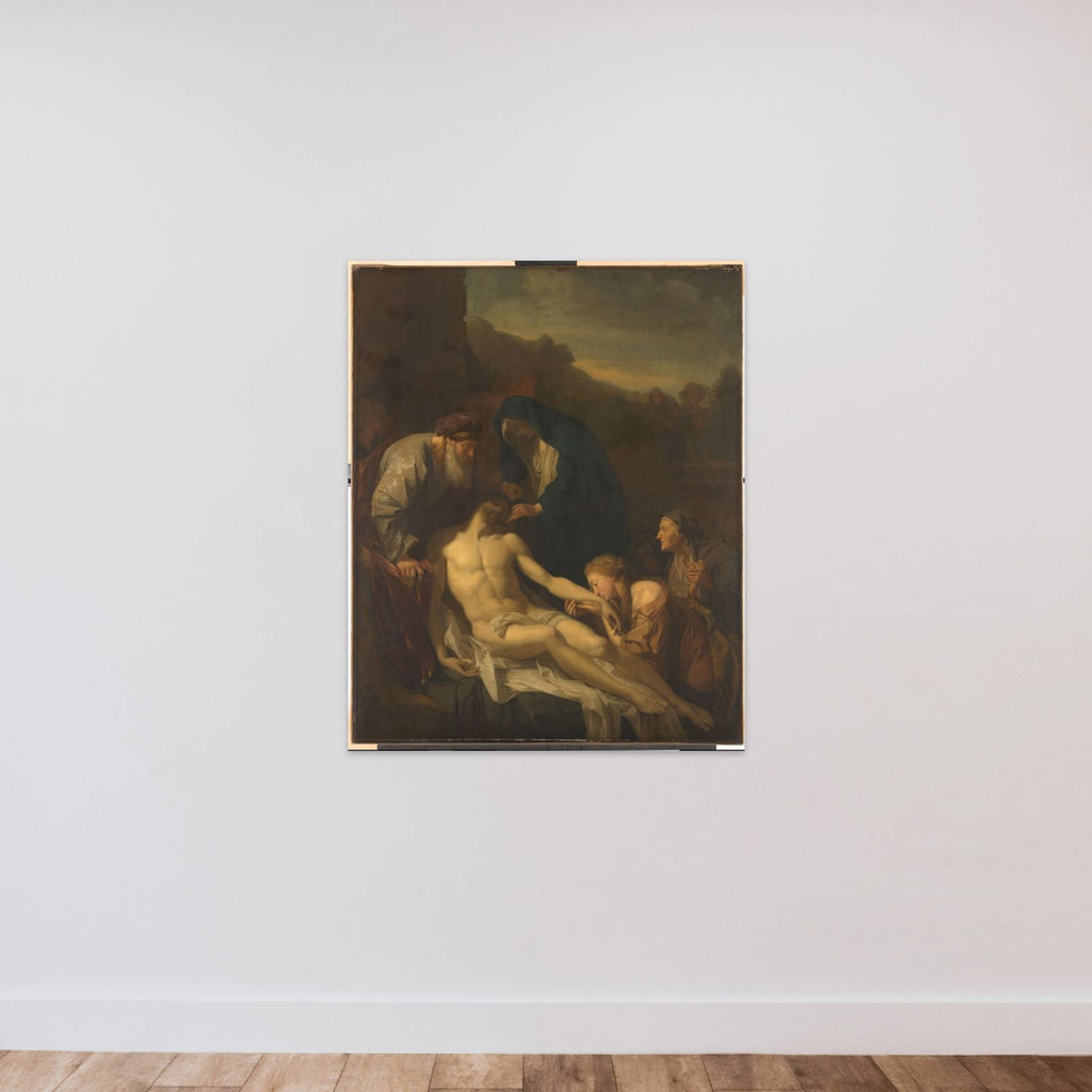 The Entombment unframed — shown to scale