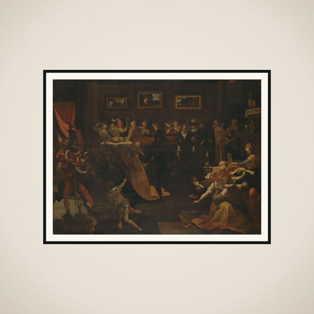 Night Banquet and Masquerade framed