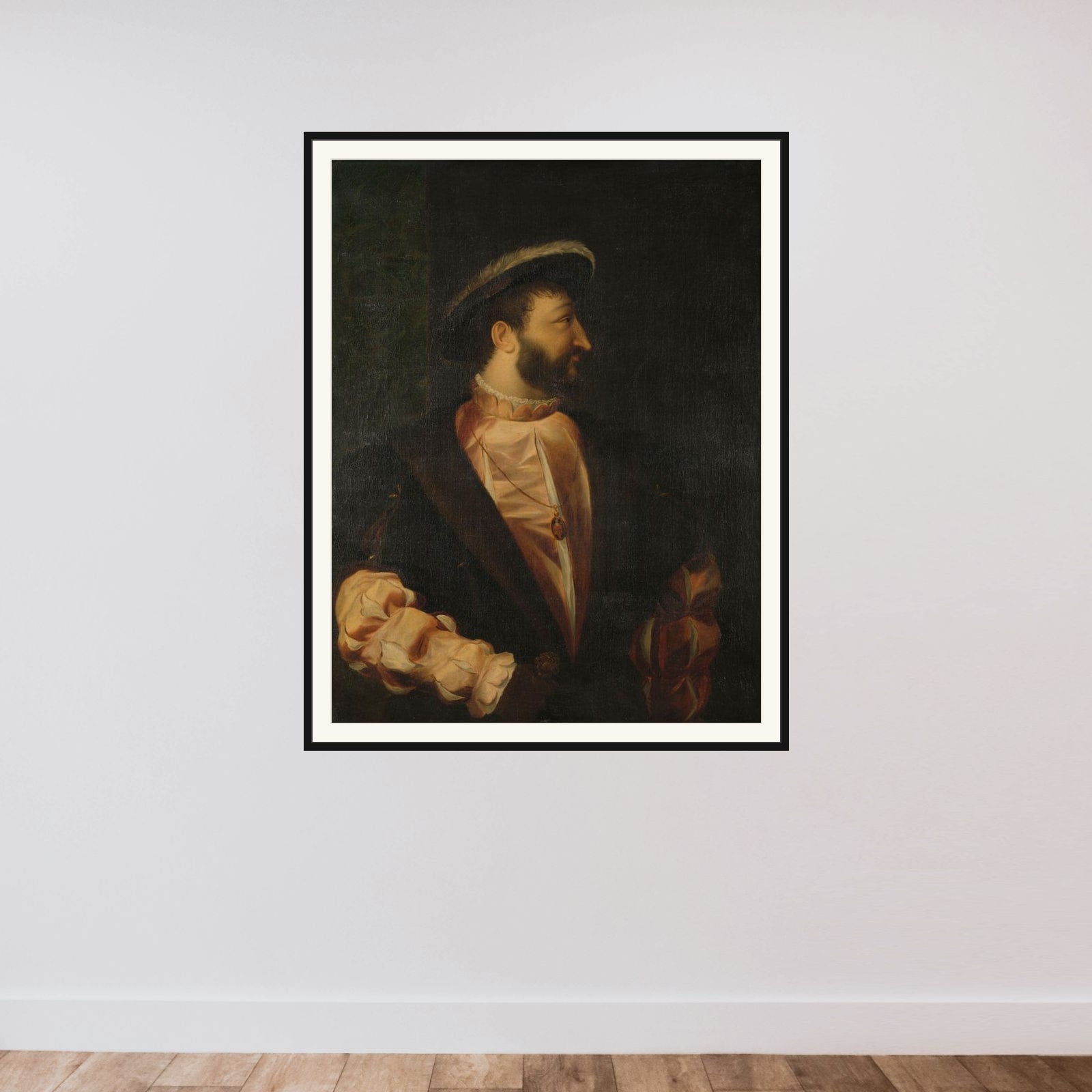 Francis I (1494-1547), King of France framed — shown to scale