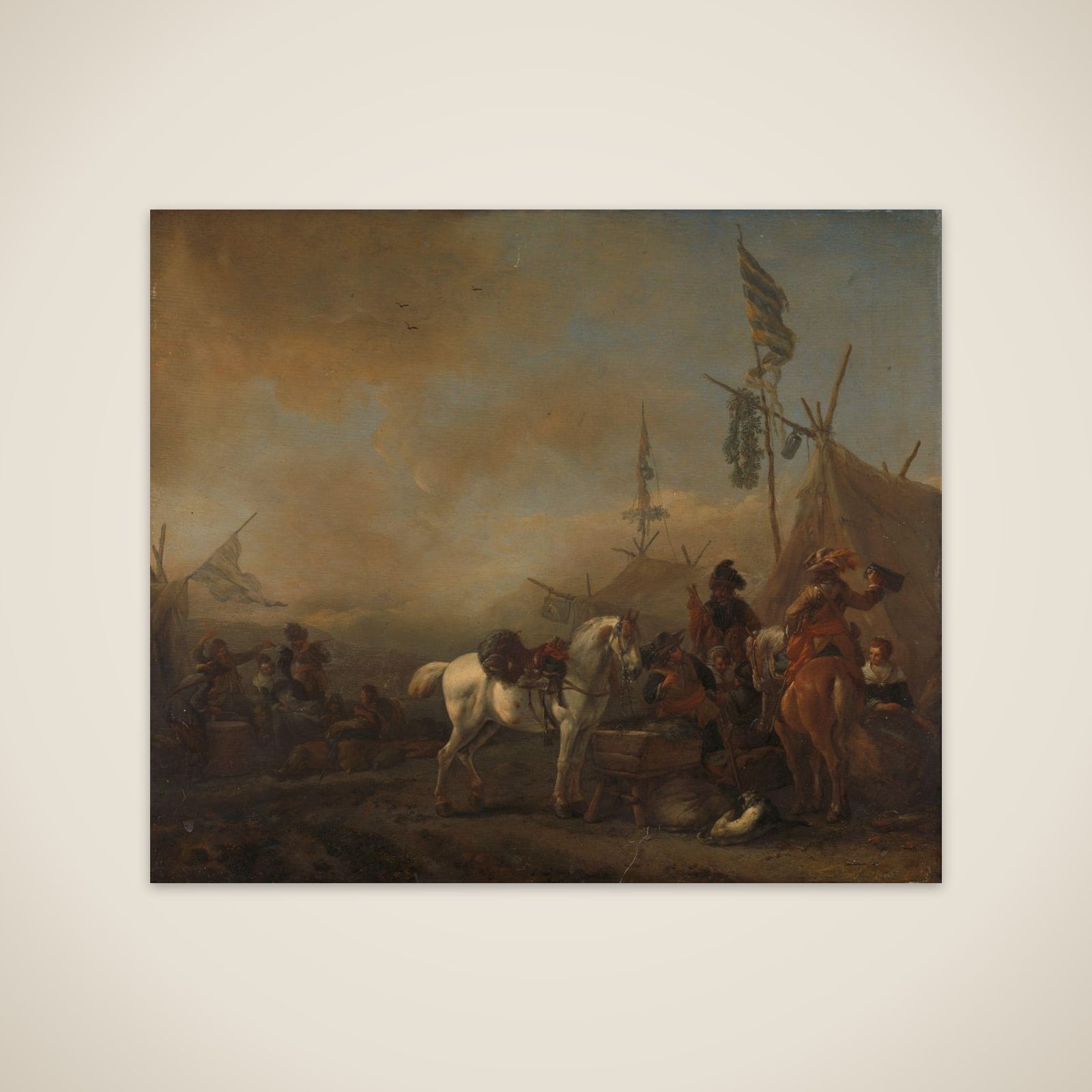 An Army Camp unframed print