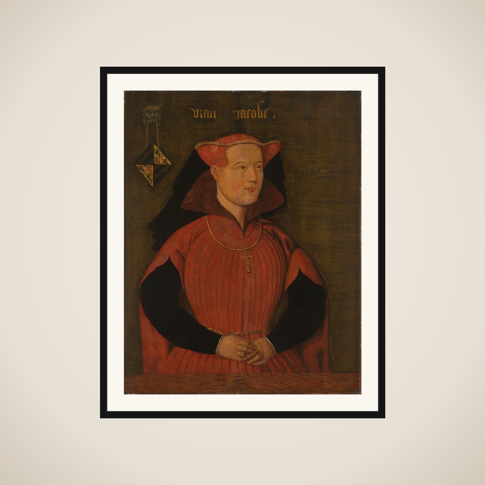 Portrait of Jacoba of Bavaria, Countess of Holland and Zeeland (Jacqueline, Countess of Hainaut) framed