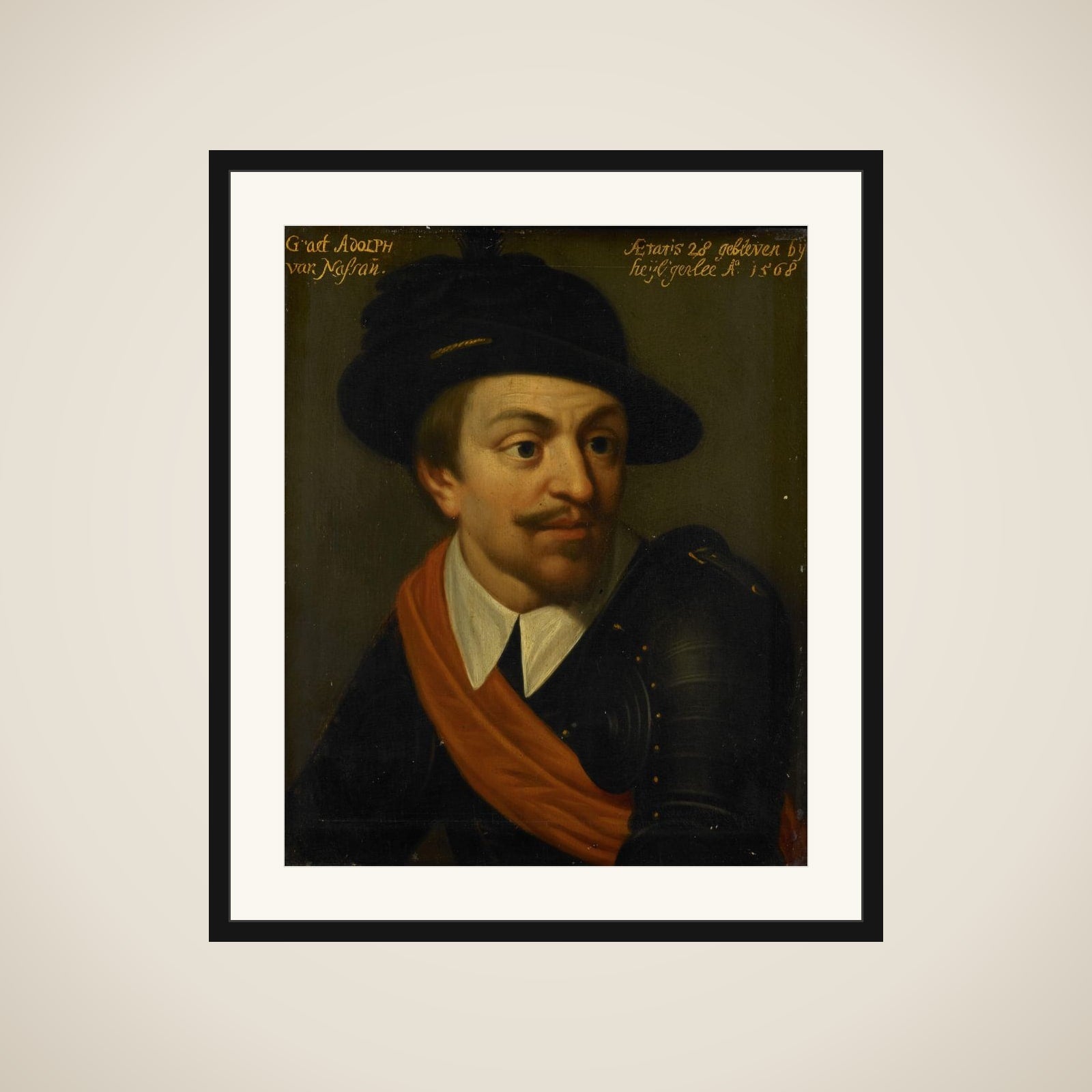 Portrait of Adolf (1540-68), Count of Nassau framed