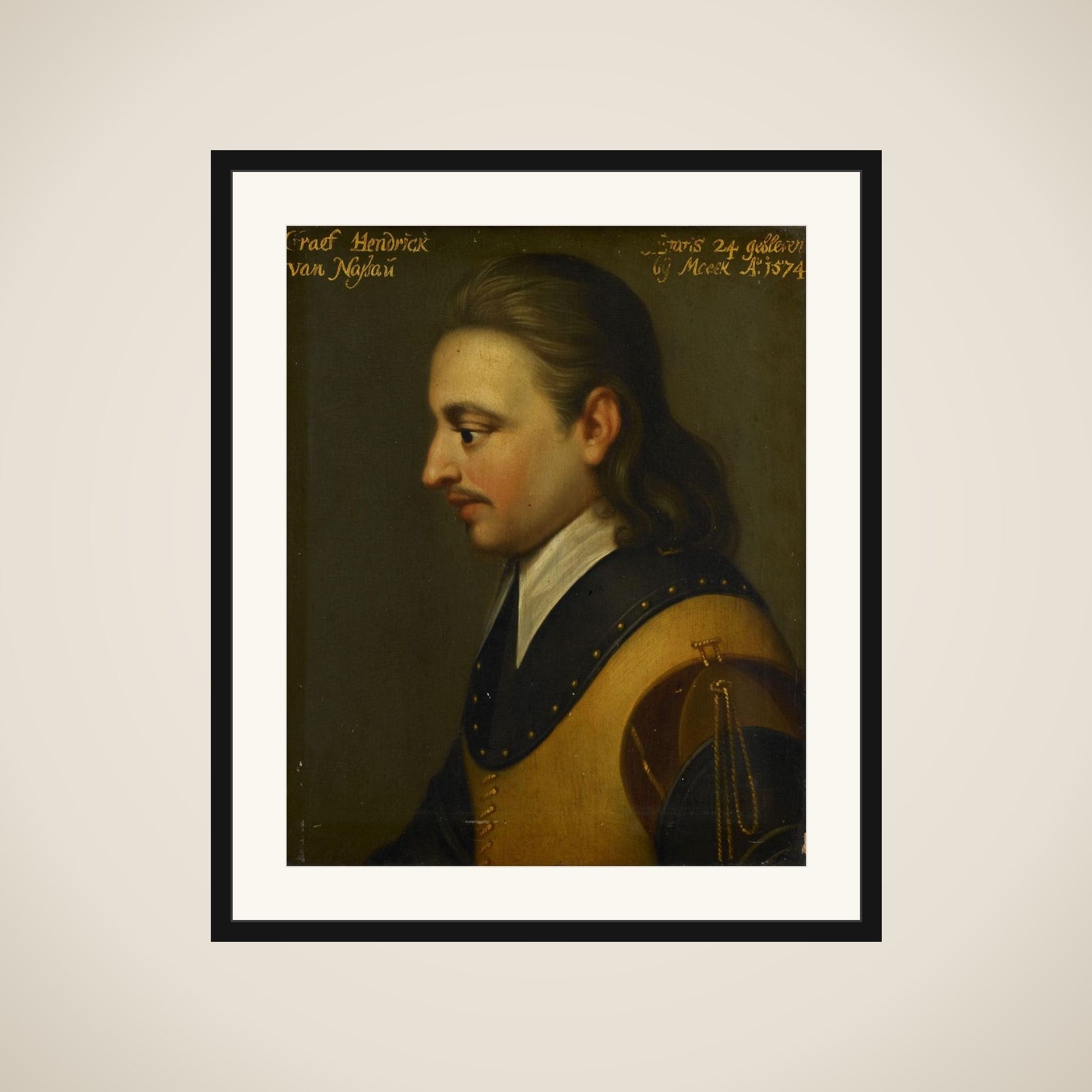 Portrait of Hendrik (1550-74), Count of Nassau framed