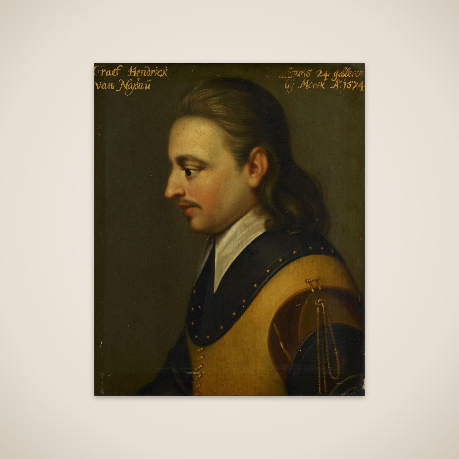 Portrait of Hendrik (1550-74), Count of Nassau unframed print