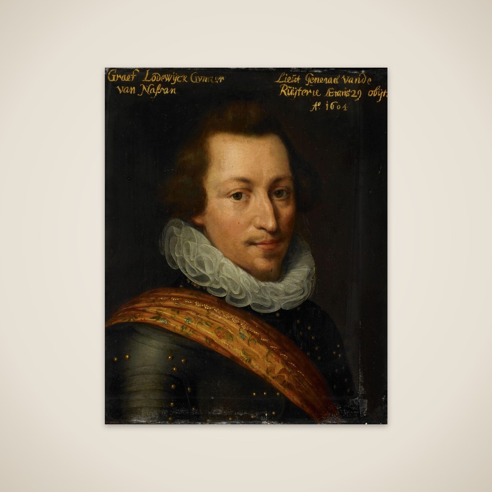 Portrait of Lodewijk Günther (1575-1604), Count of Nassau unframed print