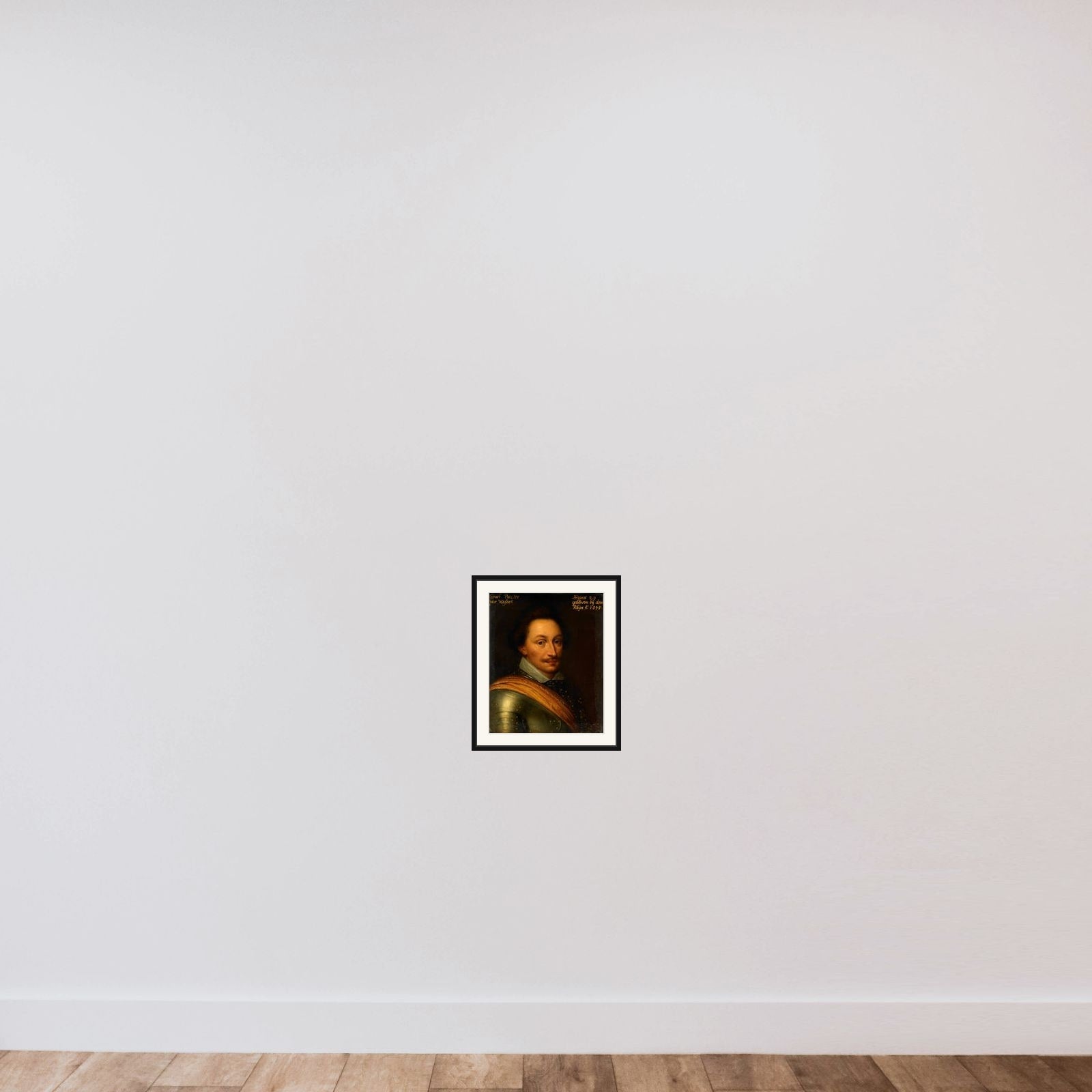 Portrait of Philips (1566-95), Count of Nassau framed — shown to scale