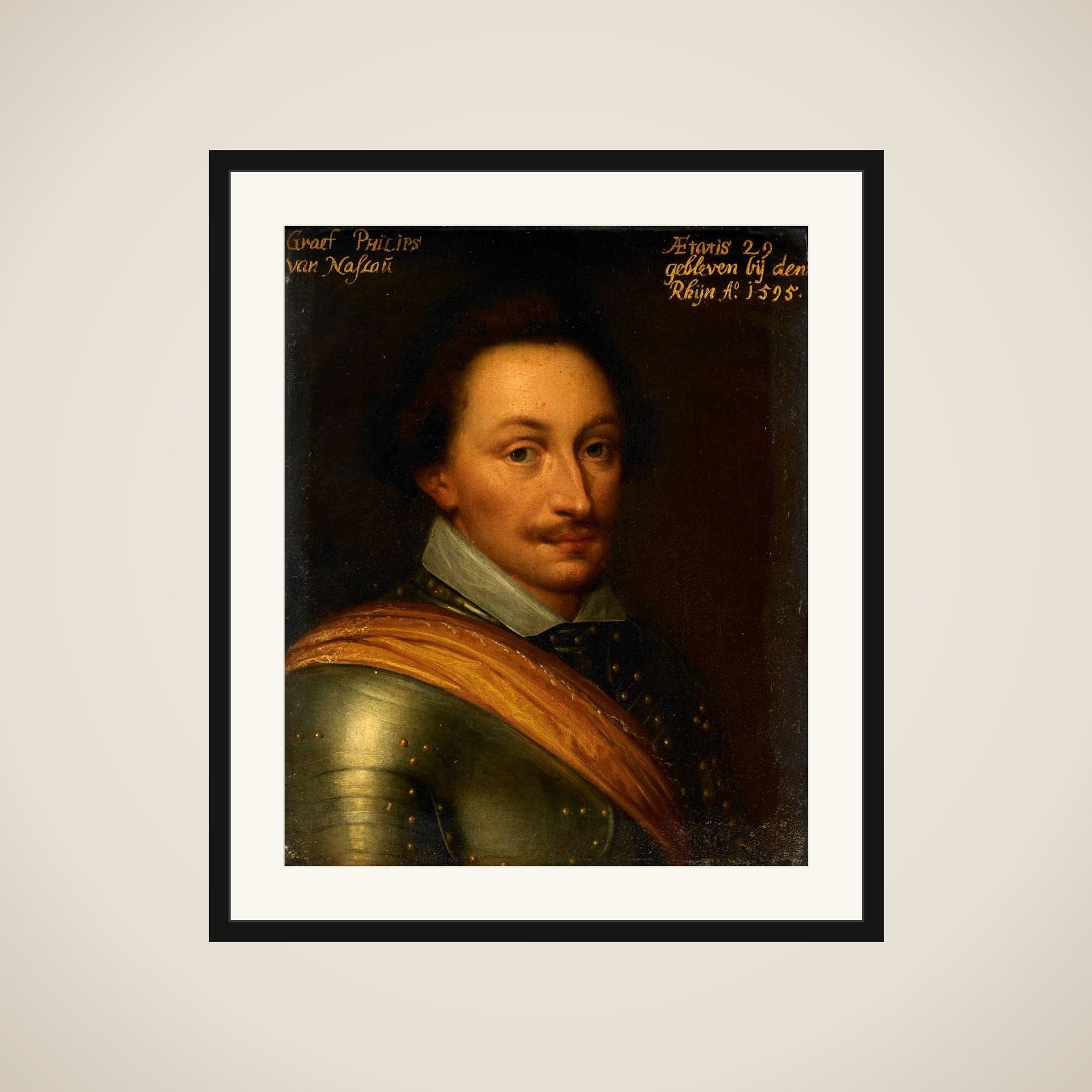 Portrait of Philips (1566-95), Count of Nassau framed
