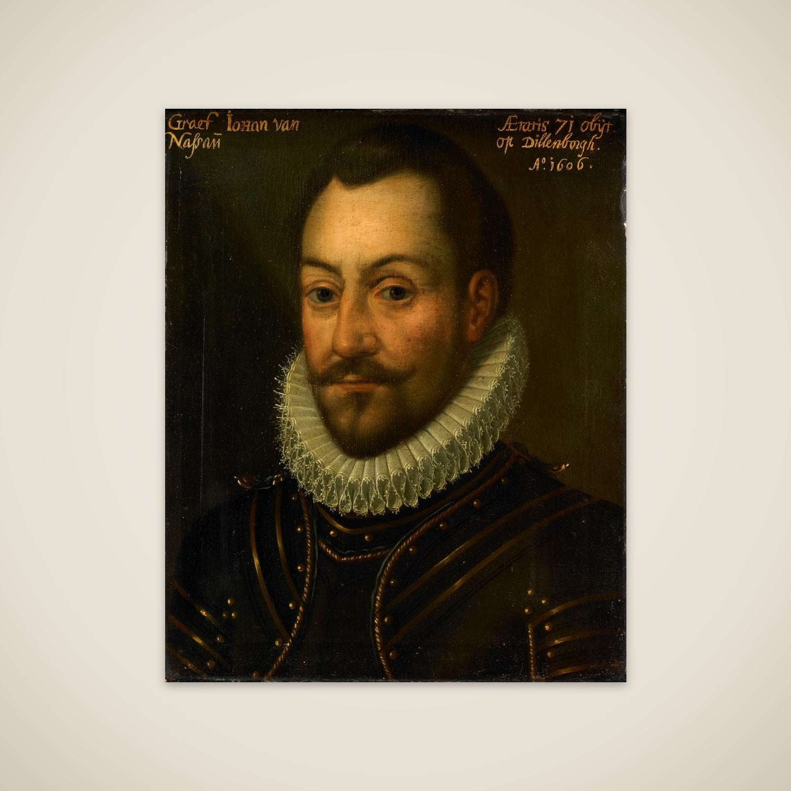 Portrait of an Unknown Count or Officer, possibly Jan the Elder (1535-1606), Count of Nassau unframed print