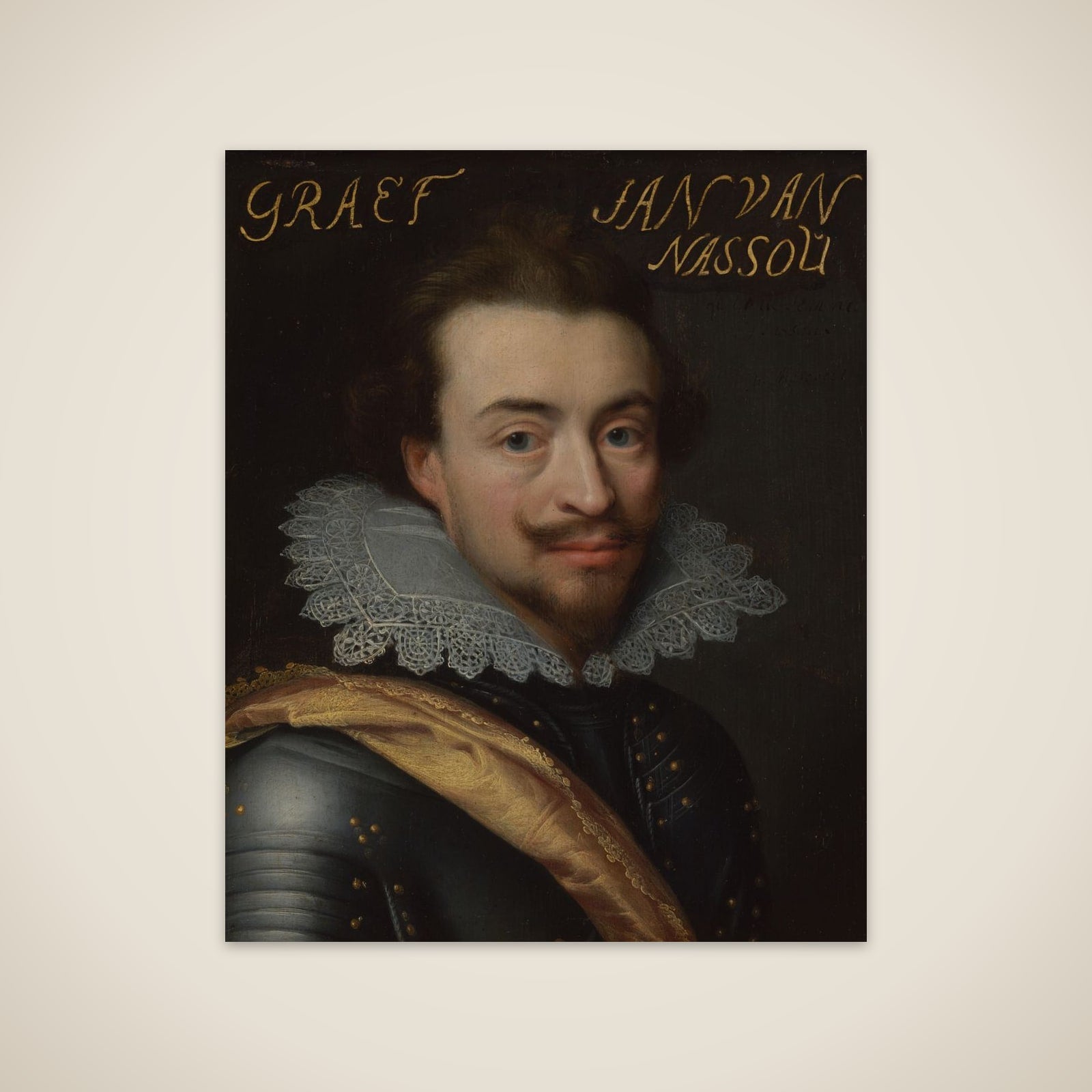 Portrait of Jan the Younger (1583-1638), Count of Nassau-Siegen unframed print