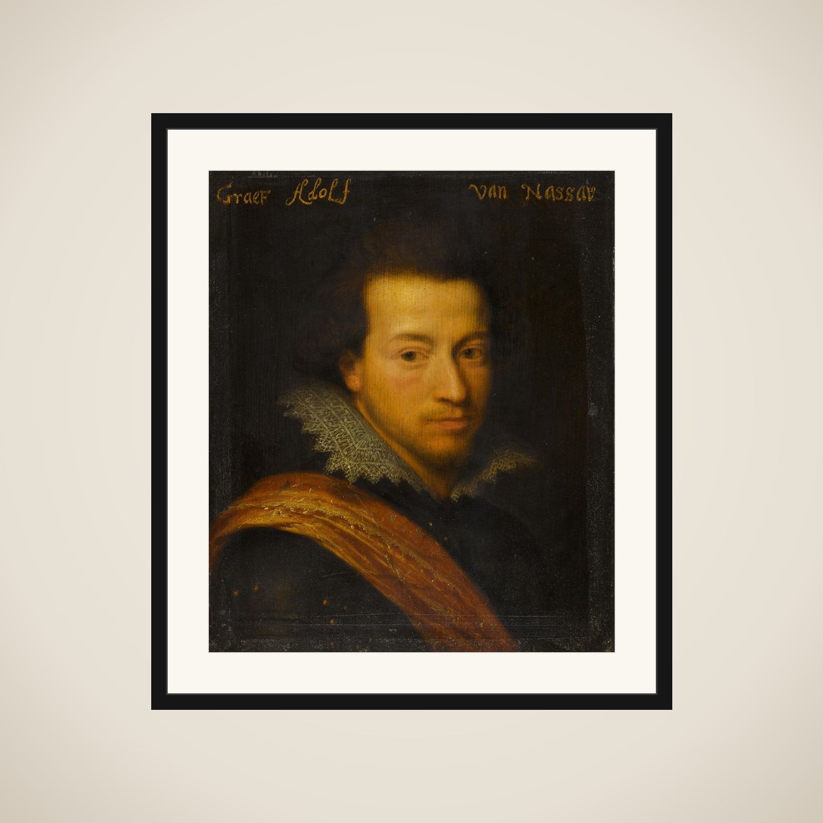 Portrait of Adolf (1586-1608), Count of Nassau-Siegen framed