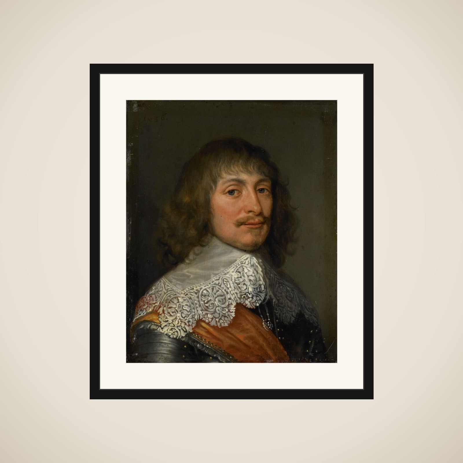 Portrait of George Frederick (1606-74), Prince of Nassau-Siegen framed