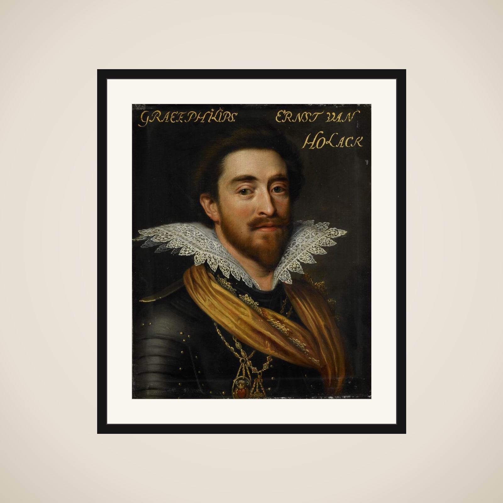 Portrait of Philip Ernst (1585-1629), Count of Hohenlohe zu Langenburg framed
