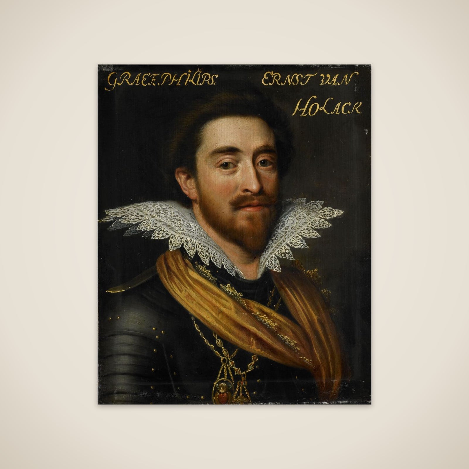Portrait of Philip Ernst (1585-1629), Count of Hohenlohe zu Langenburg unframed print