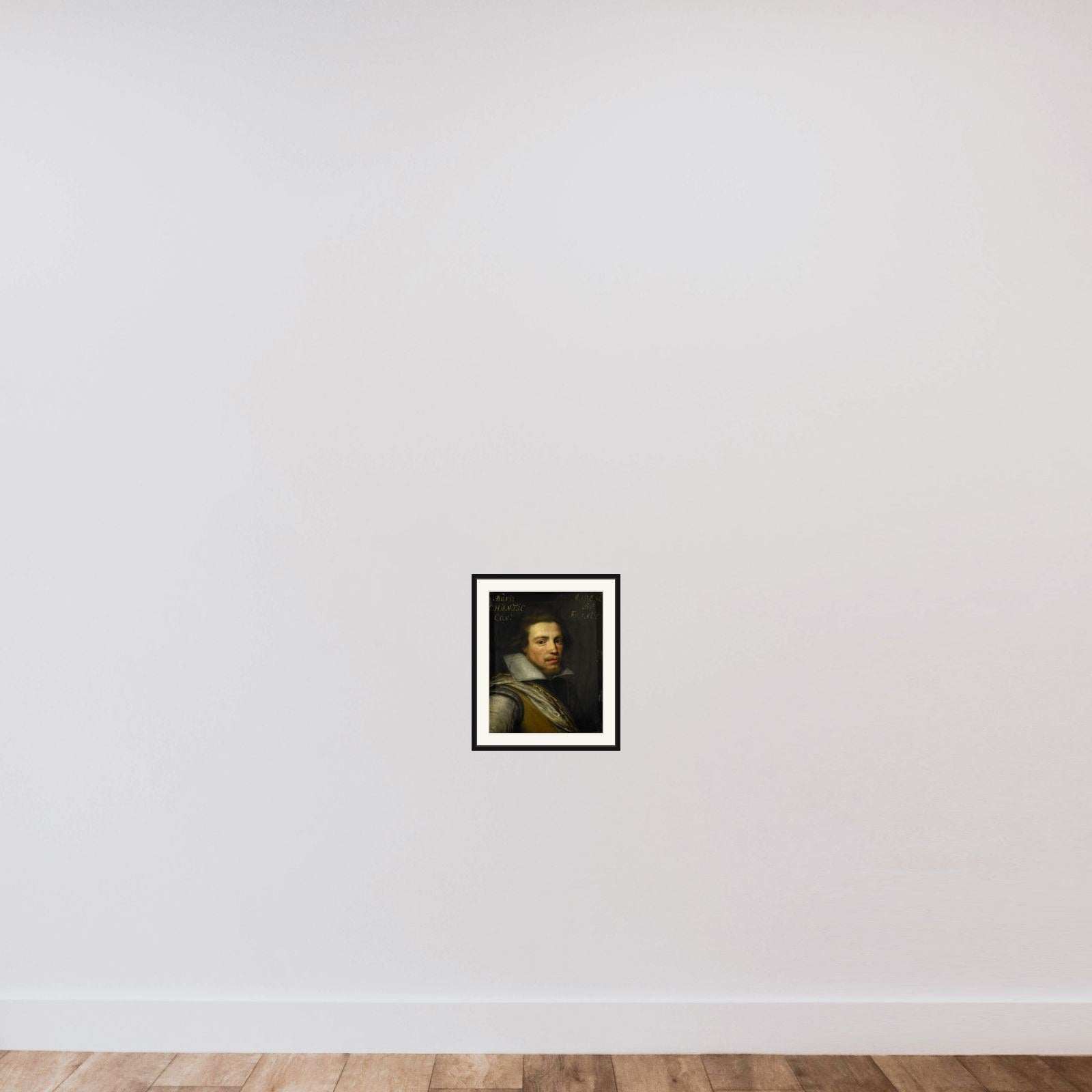 Portrait of Gaspard de Coligny III (1584-1646), Count of Châtillon sur Loing framed — shown to scale