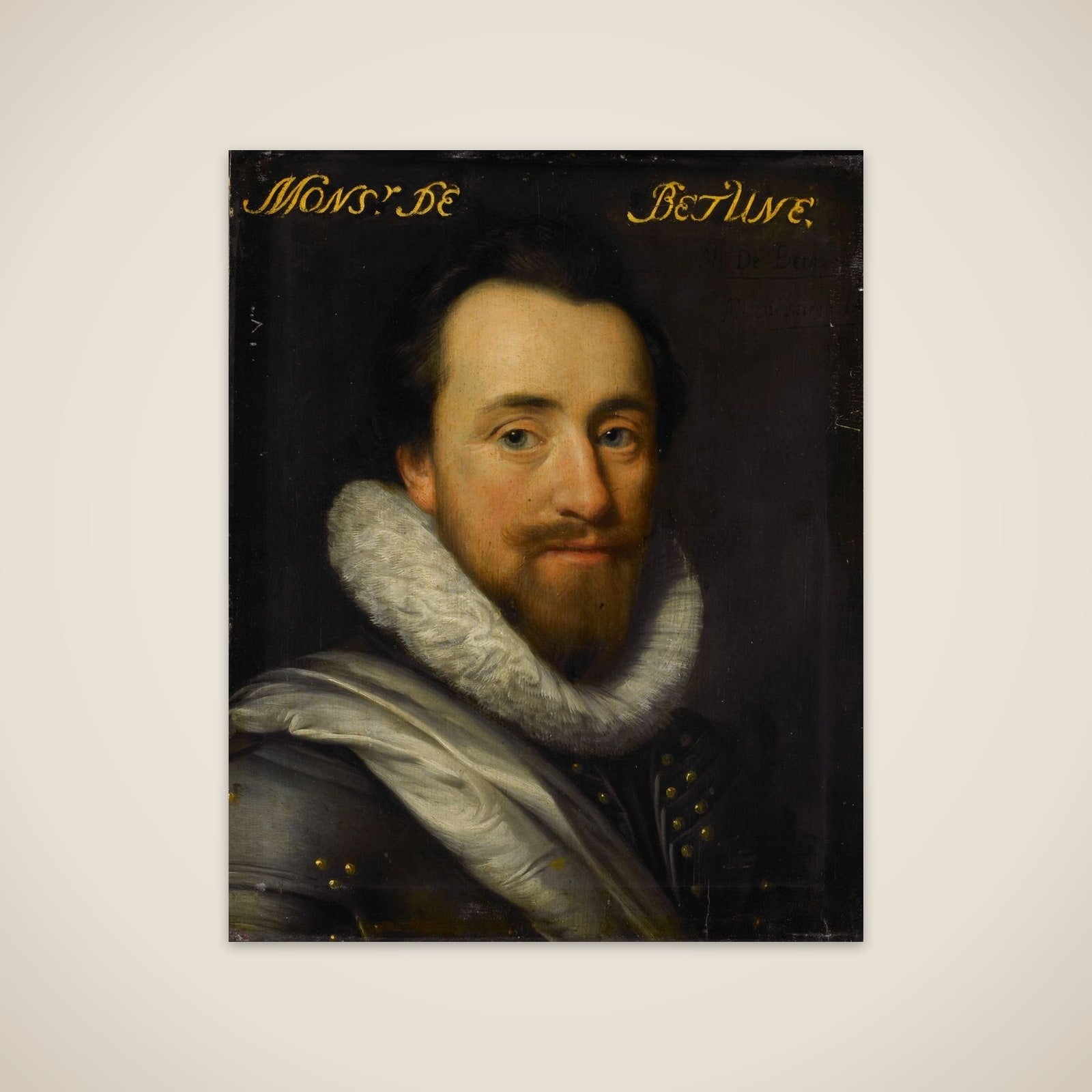 Portrait of Syrius de Bethune (?-1649), Lord of Cogni, Mareuil, le Beysel, Toulon, Conegory and Chastillon unframed print