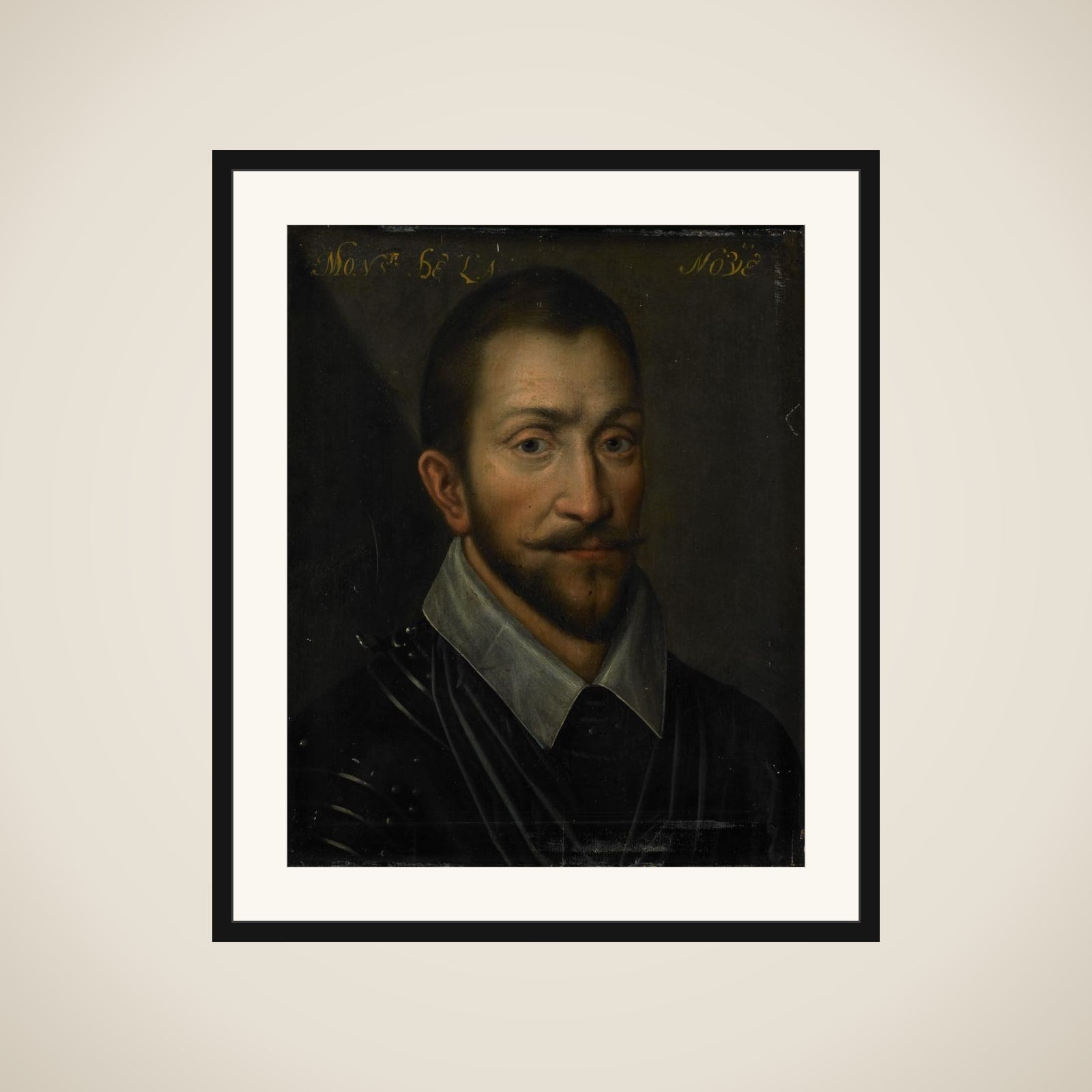 Portrait of François de la Noue (1531-91), Lord of Teligny, called ‘Bras de Fer’ and ‘le Bayard Huguenot’ framed