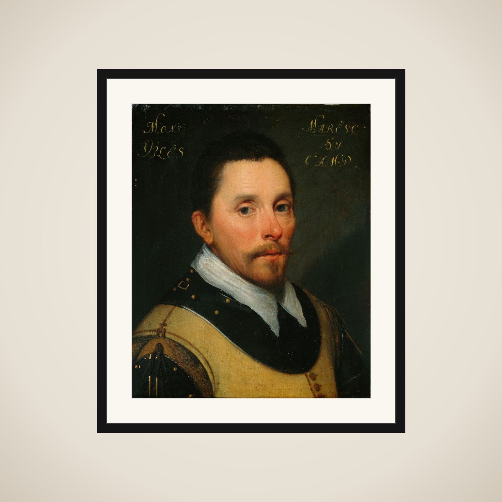 Portrait of Joost de Zoete (?-1589), Lord of Villers framed
