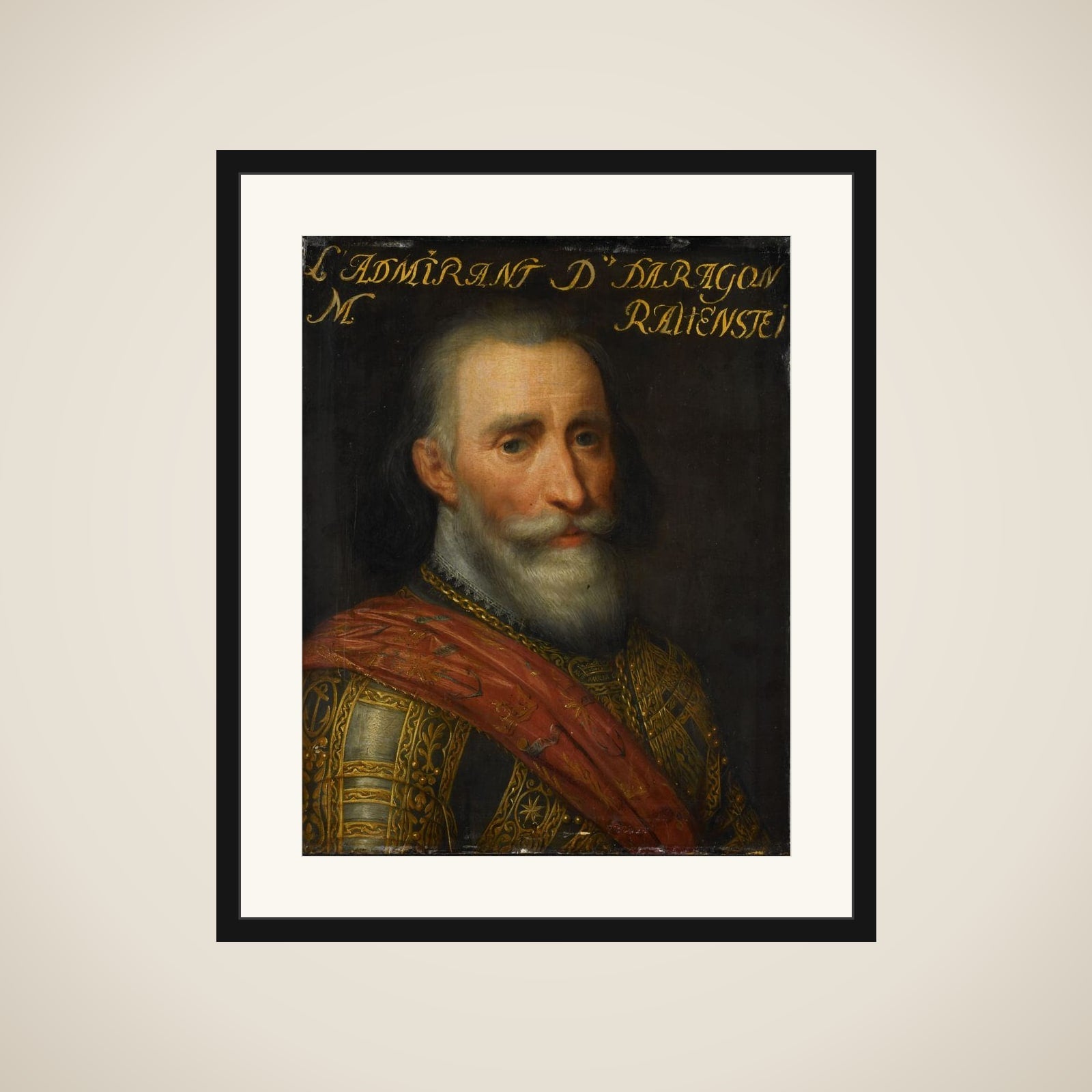 Portrait of Francisco Hurtado de Mendoza (1546-1623) framed
