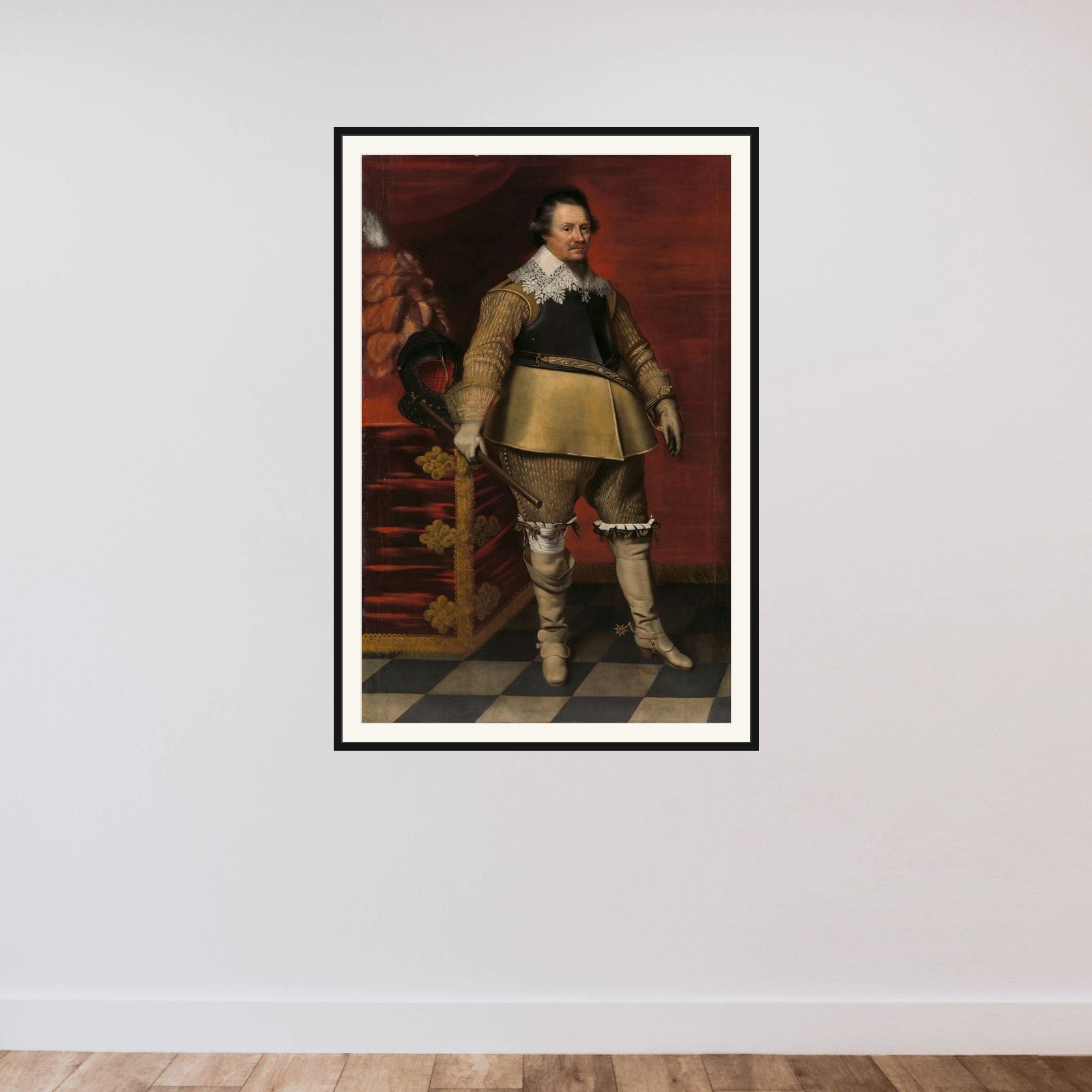 Portrait of Ernst Casimir I (1573-1632), Count of Nassau-Dietz framed — shown to scale