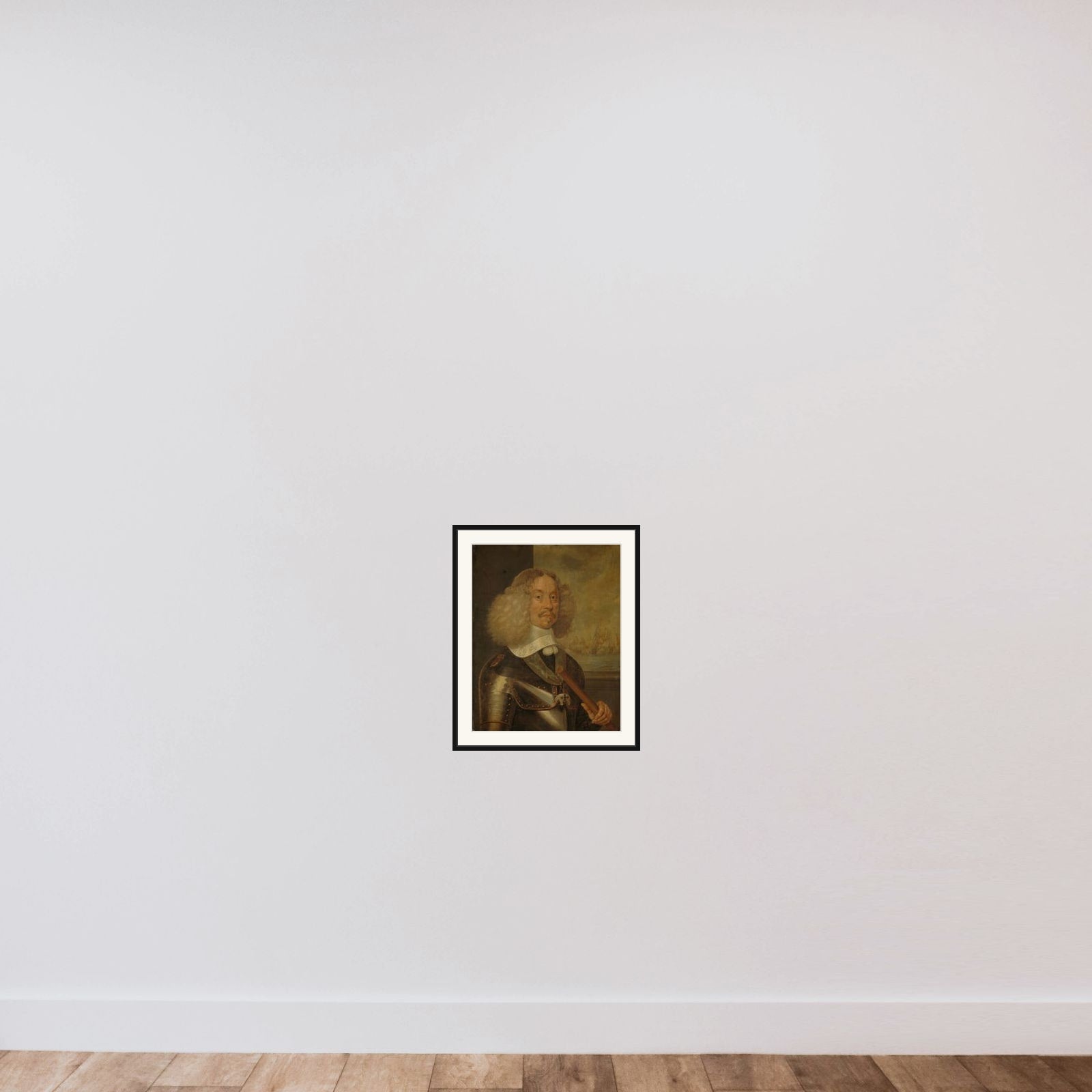Portrait of Jacob Baron van Wassenaer, Lord of Obdam, Lieutenant-Admiral of Holland and West-Friesland framed — shown to scale