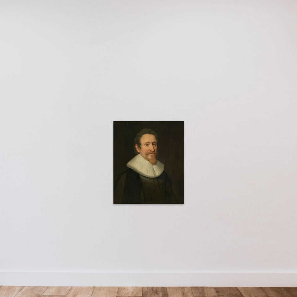 Portrait of Hugo de Groot (1583-1645) unframed — shown to scale
