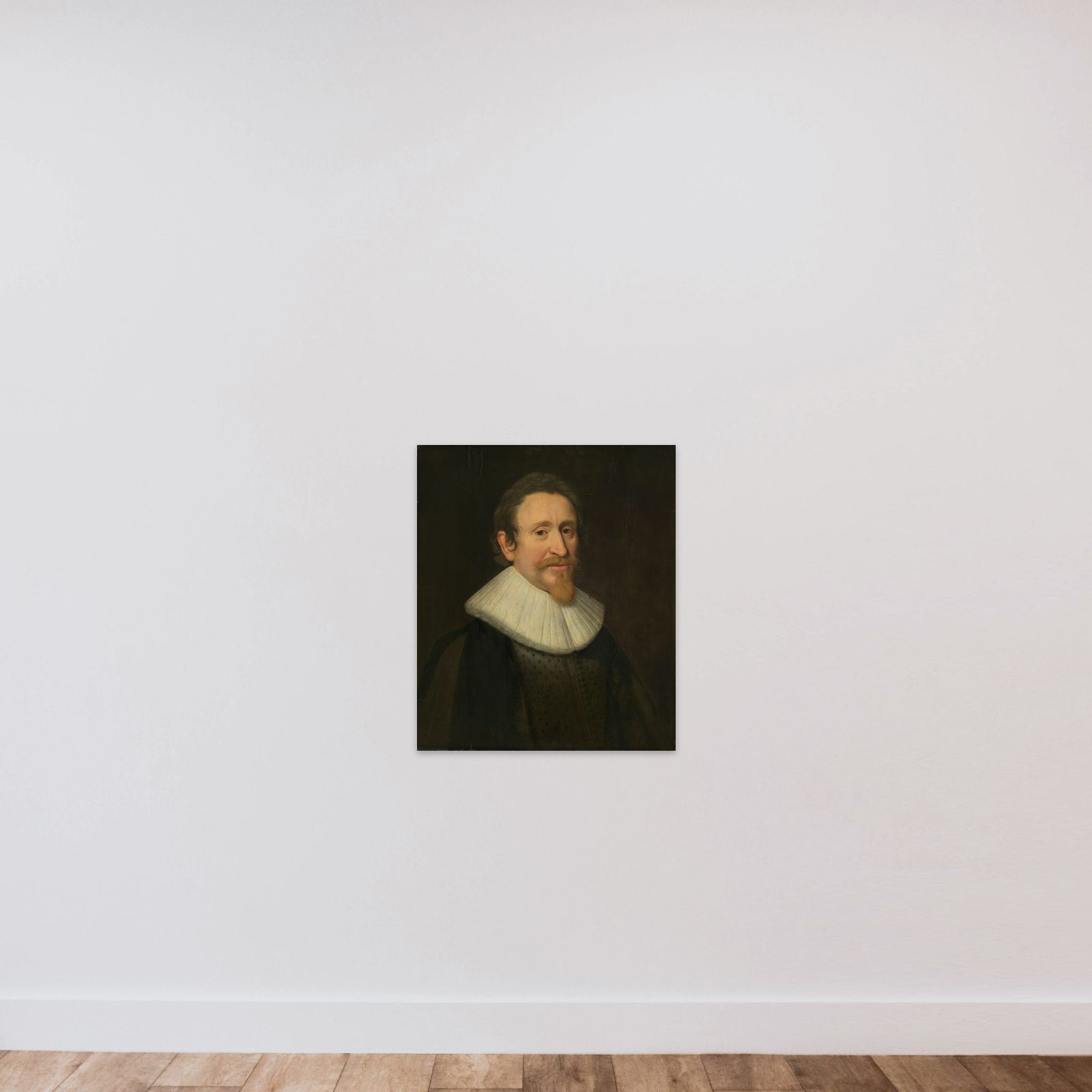 Portrait of Hugo de Groot (1583-1645) unframed — shown to scale