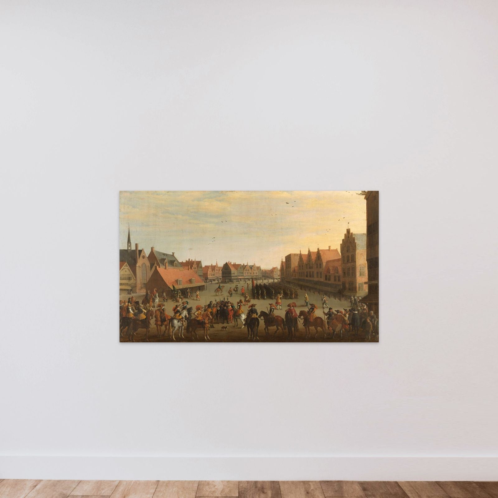 The Disbanding of the 'Waardgelders' (Mercenaries in the Pay of the Town Government) by Prince Maurits in Utrecht, 31 July 1618 unframed — shown to scale
