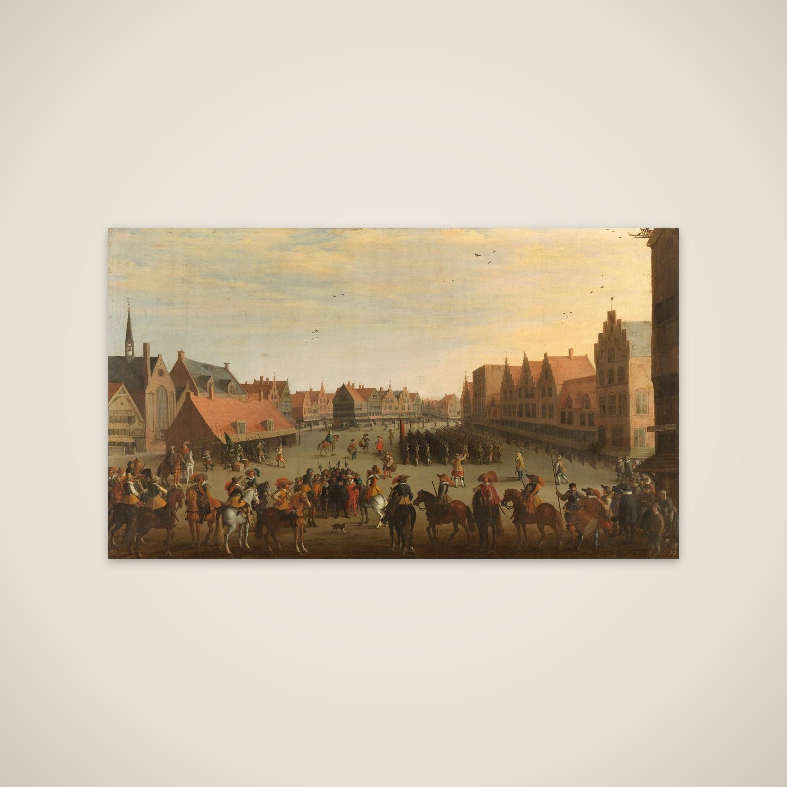 The Disbanding of the 'Waardgelders' (Mercenaries in the Pay of the Town Government) by Prince Maurits in Utrecht, 31 July 1618 unframed print