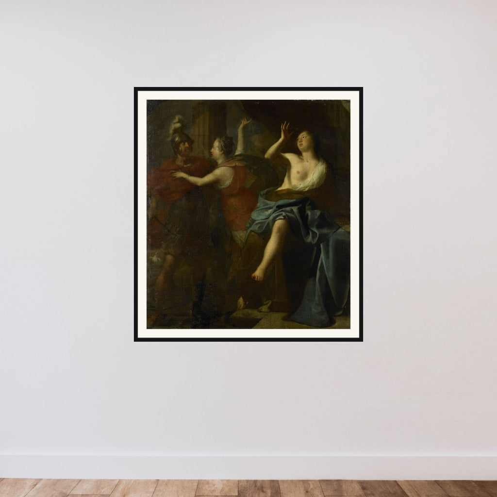 Tarquinius and Lucretia framed — shown to scale
