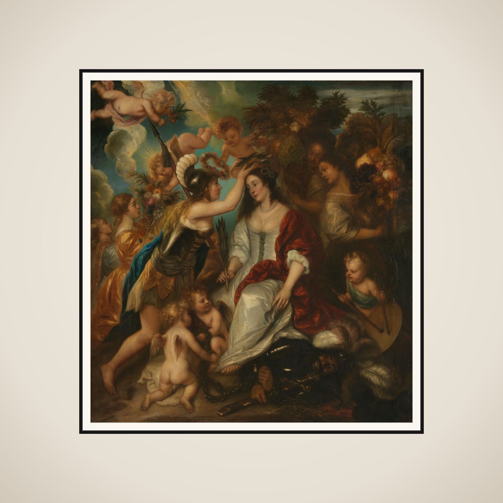 Allegory of Peace framed