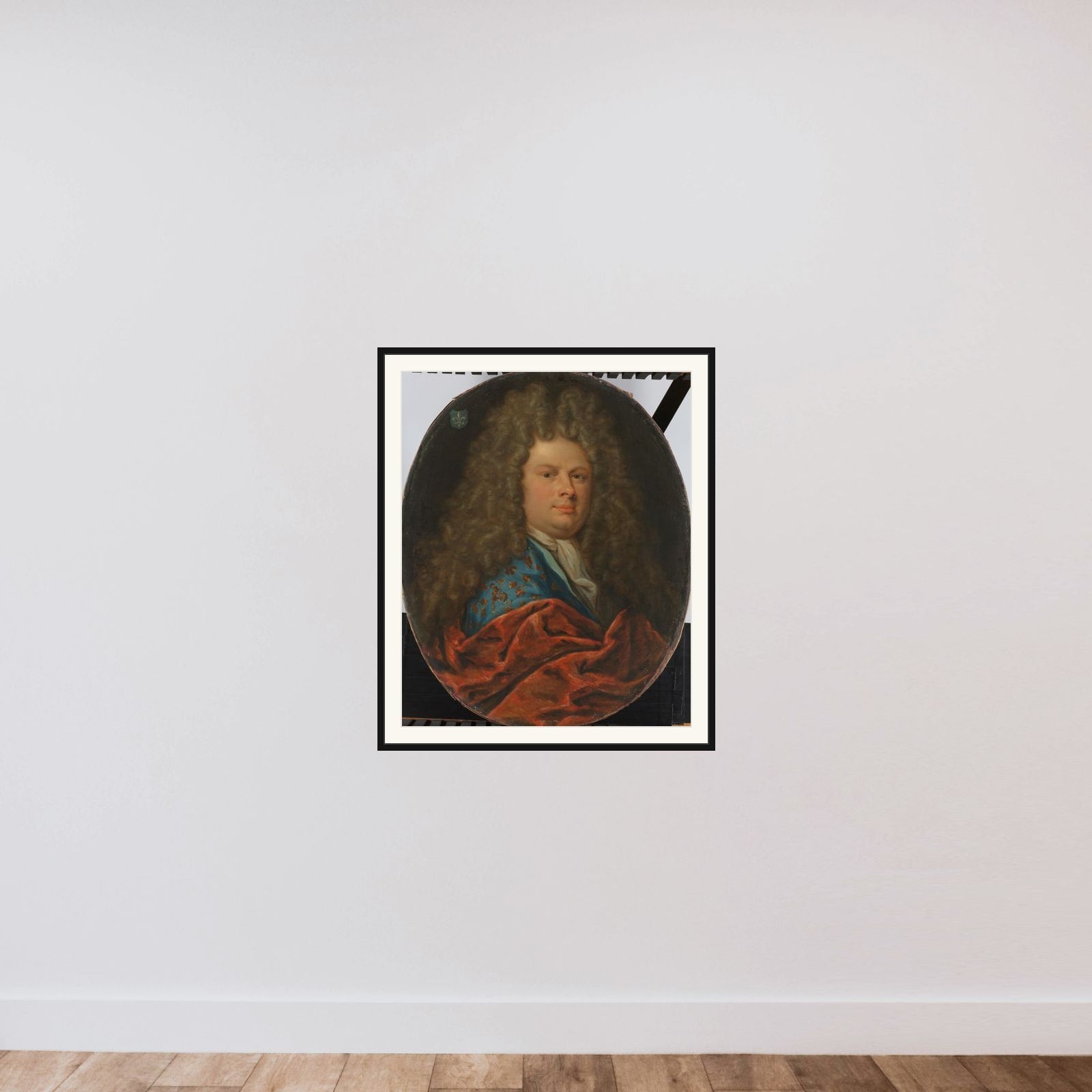 Portrait of a Man, presumably Theodorus Rijswijk, Alderman in Amsterdam framed — shown to scale