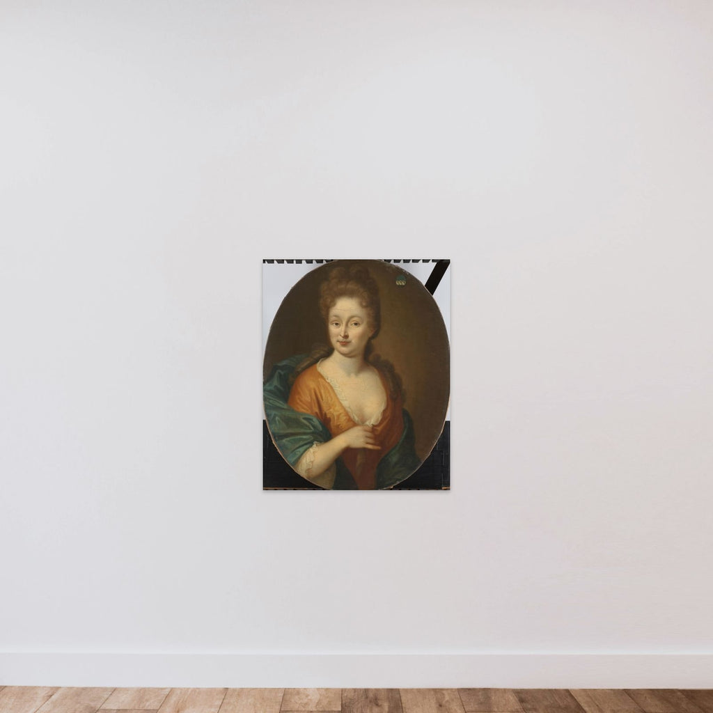 Portrait of a Woman, possibly Elisabeth Hollaer, Wife of Theodorus Rijswijk unframed — shown to scale