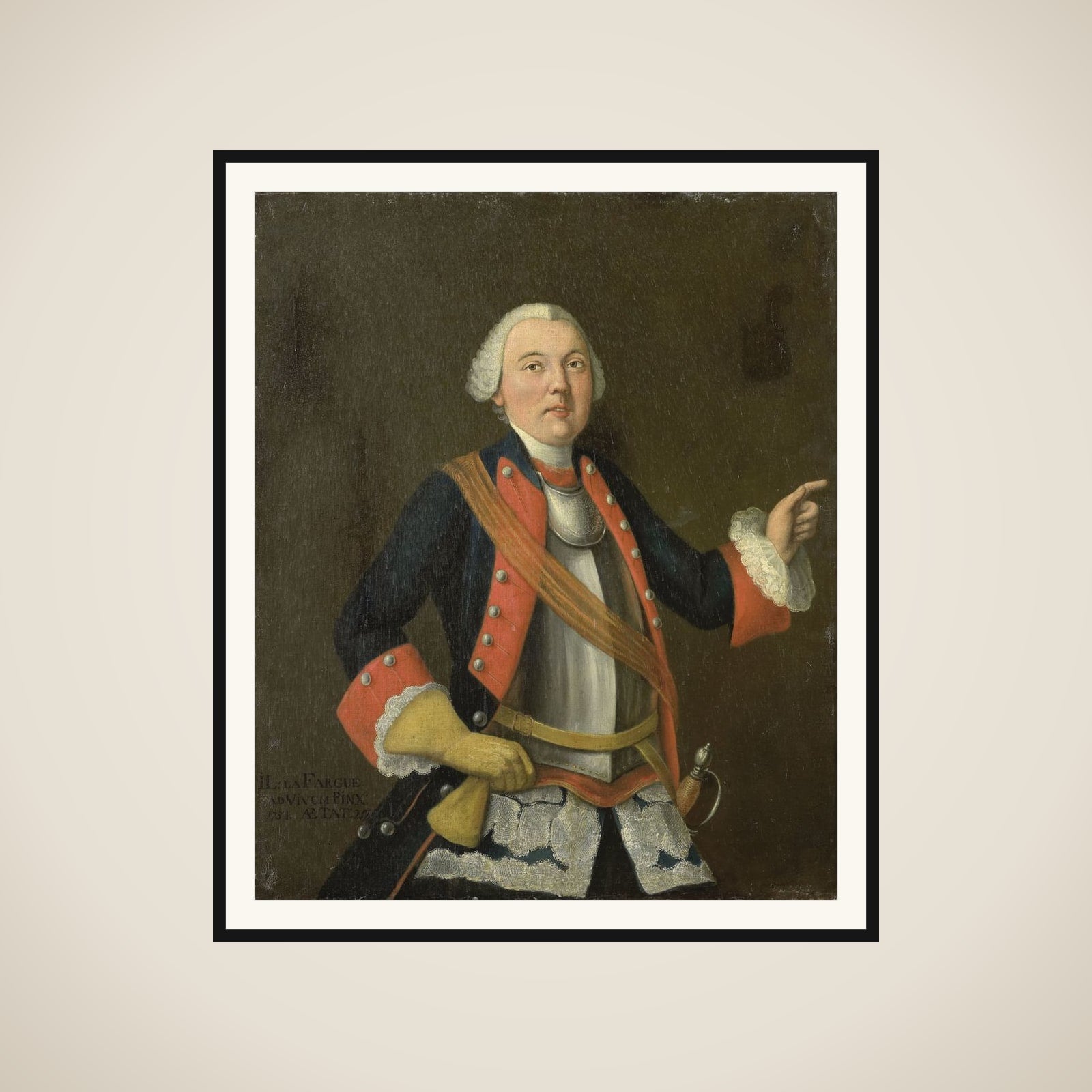 Jan Hendrik van Rijswijk (b 1717) framed