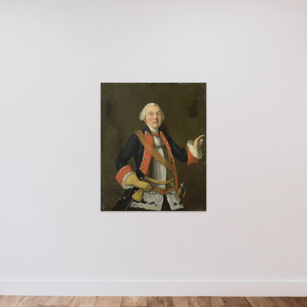Jan Hendrik van Rijswijk (b 1717) unframed — shown to scale