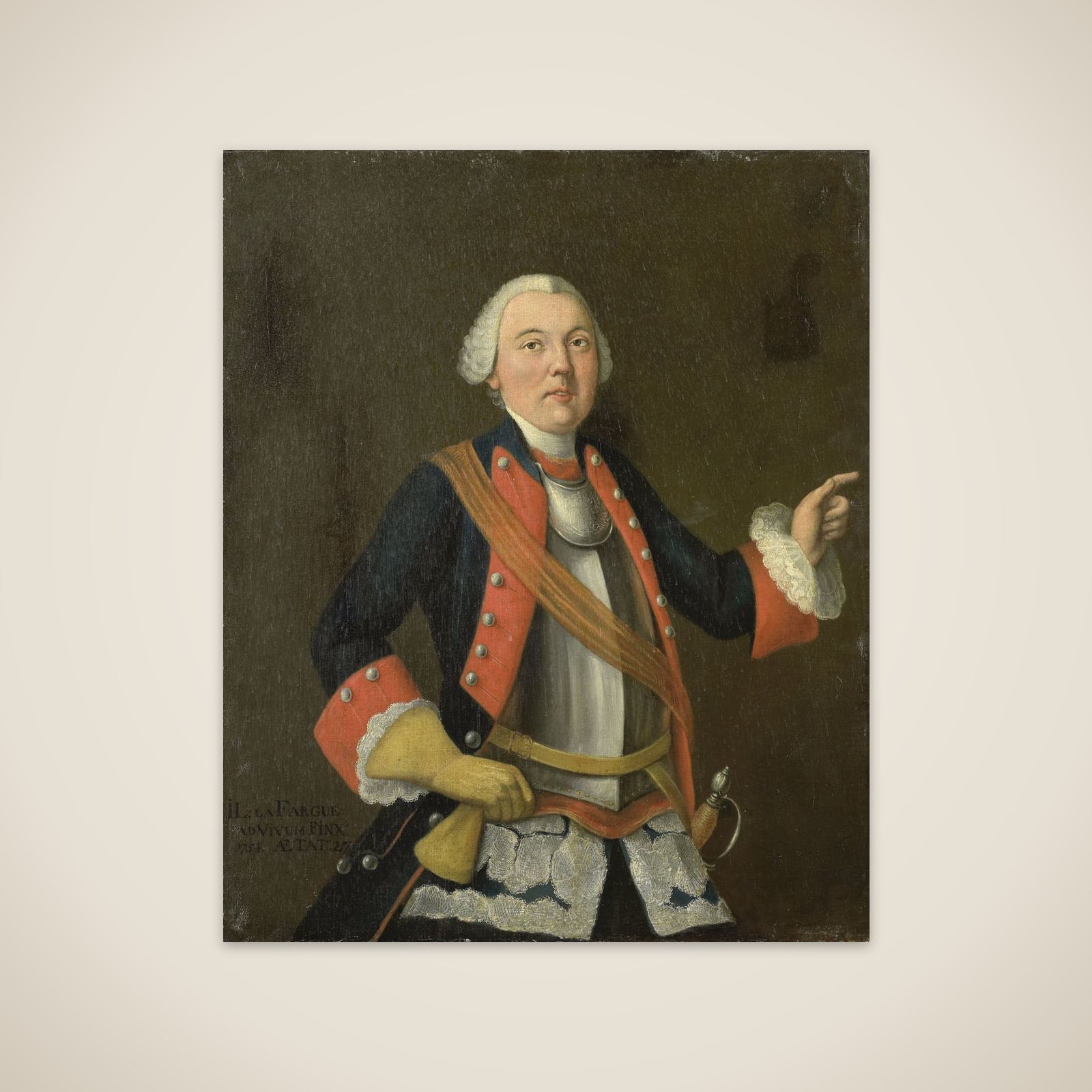 Jan Hendrik van Rijswijk (b 1717) unframed print