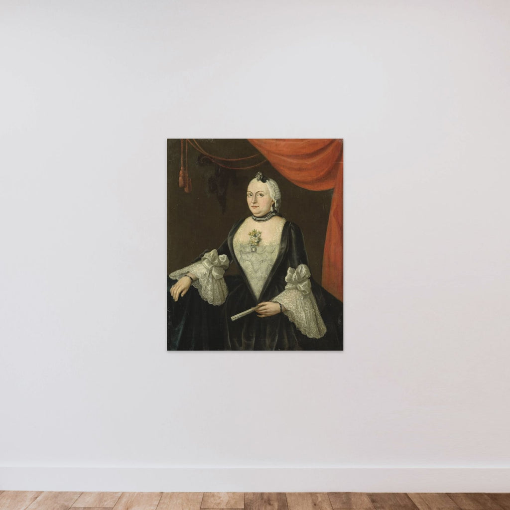Johanna van Rijswijk (b. 1715), Wife of Jan Hendrik van Rijswijk unframed — shown to scale