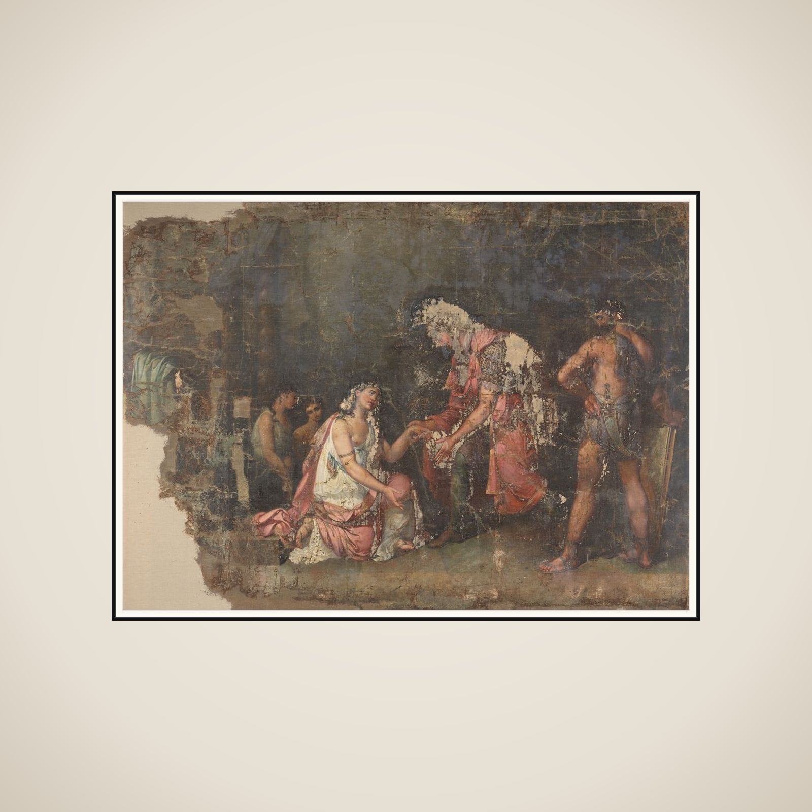 Sophonisbe kneeling before Masinissa, King of Numidia framed