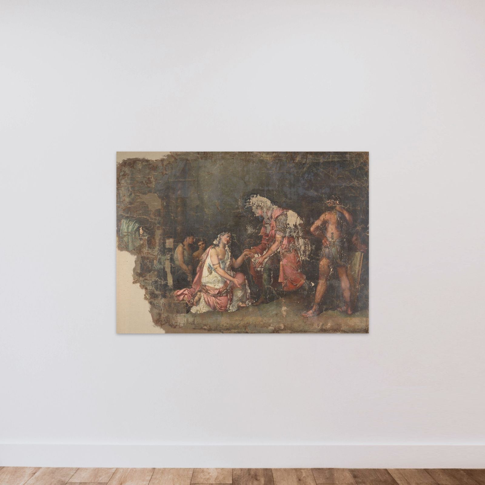 Sophonisbe kneeling before Masinissa, King of Numidia unframed — shown to scale
