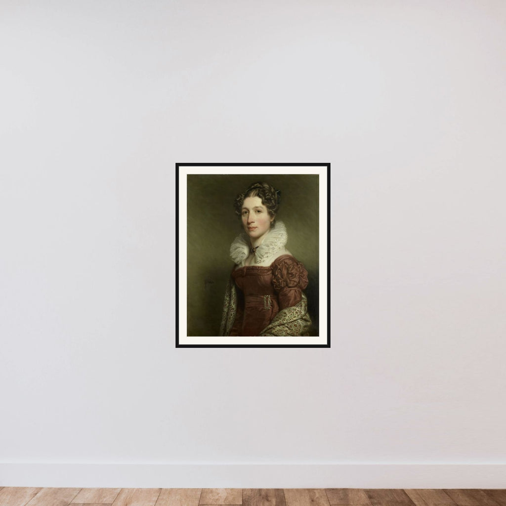 Jacoba Vetter (1796-1830), Wife of Pieter Meijer Warnars, Amsterdam Bookseller framed — shown to scale