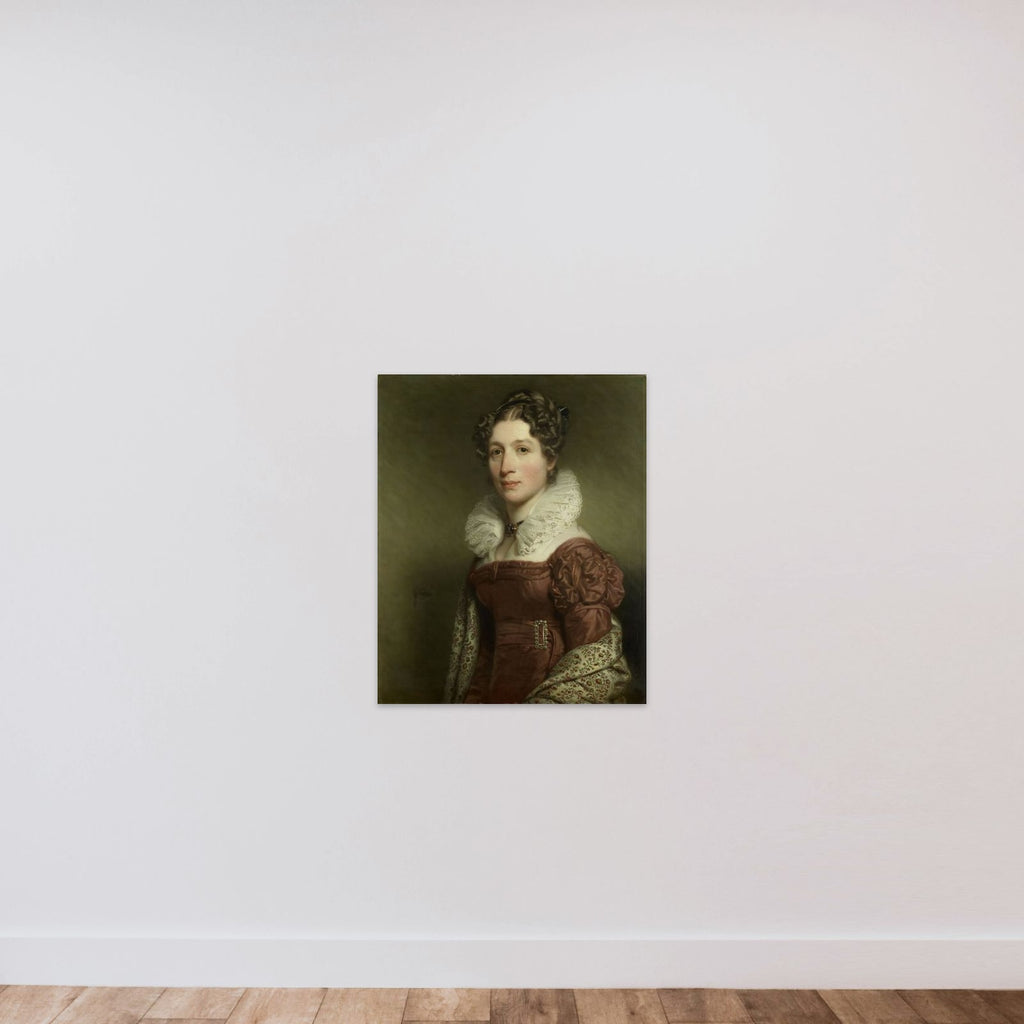 Jacoba Vetter (1796-1830), Wife of Pieter Meijer Warnars, Amsterdam Bookseller unframed — shown to scale