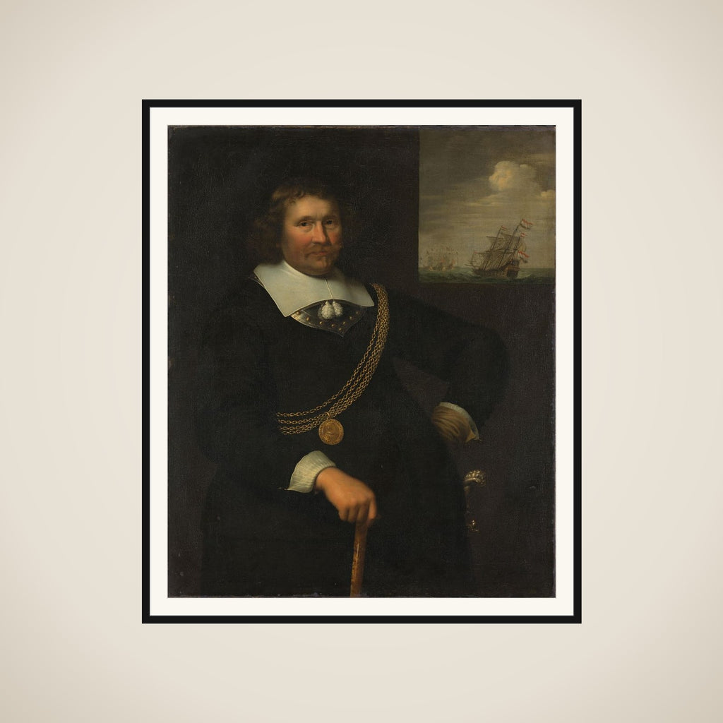 Portrait of Jan Cornelisz Meppel, Lieutenant-Admiral of Holland and West-Friesland framed
