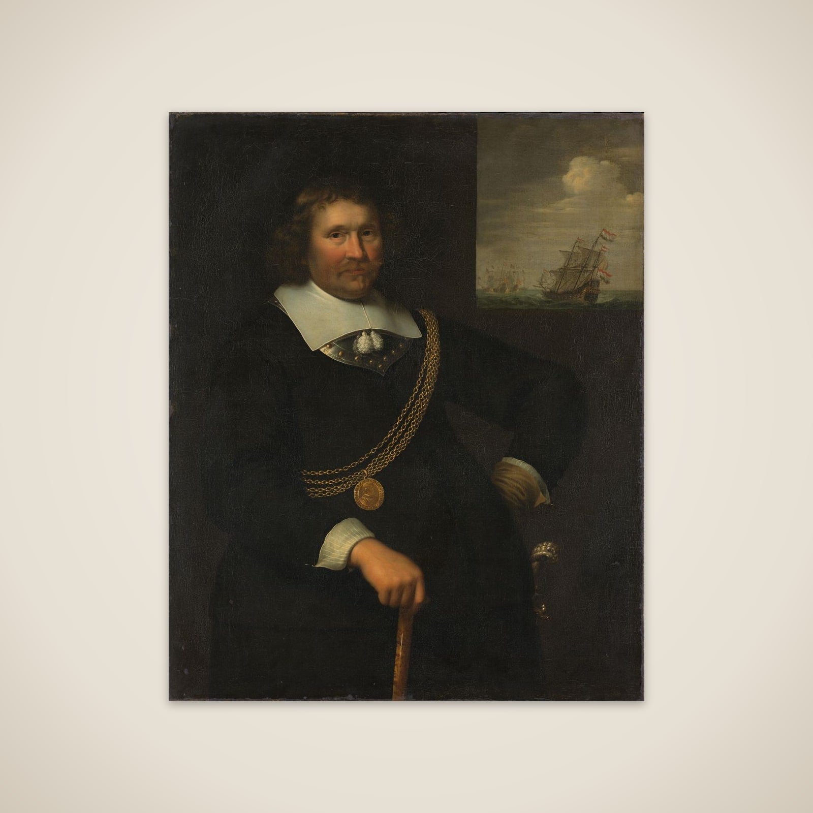Portrait of Jan Cornelisz Meppel, Lieutenant-Admiral of Holland and West-Friesland unframed print