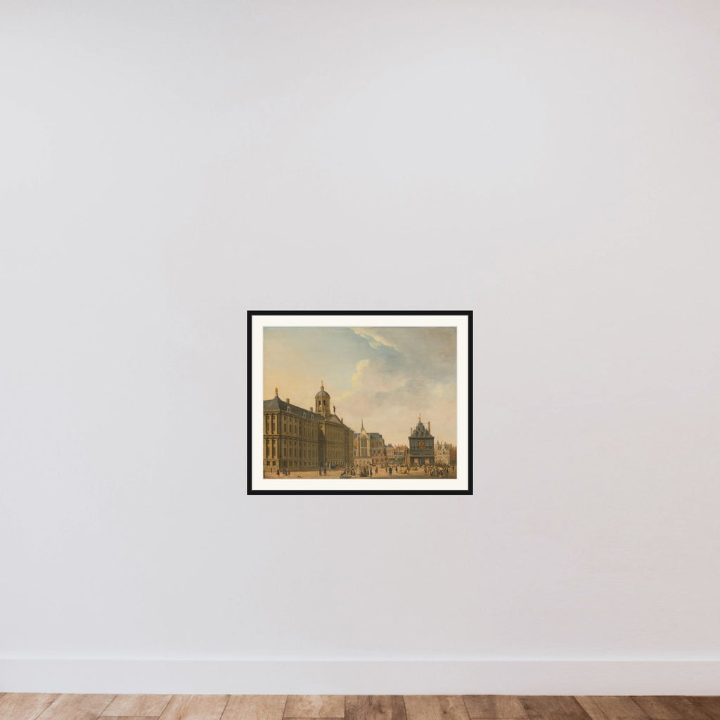 View of the Dam in Amsterdam framed — shown to scale