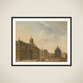 View of the Dam in Amsterdam framed