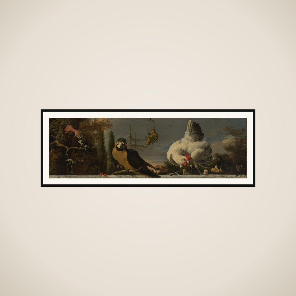 Birds on a Balustrade framed