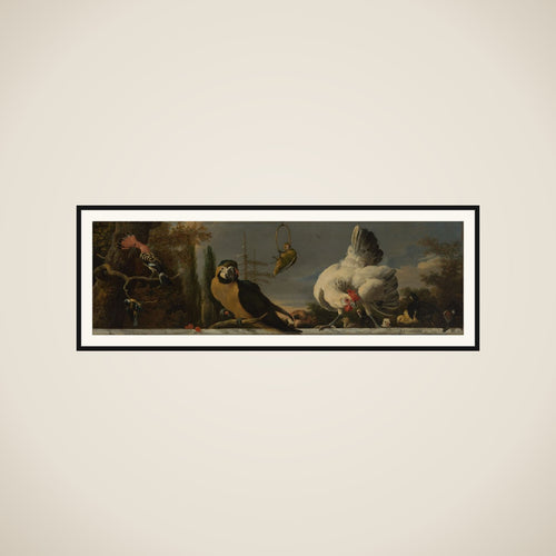 Birds on a Balustrade framed