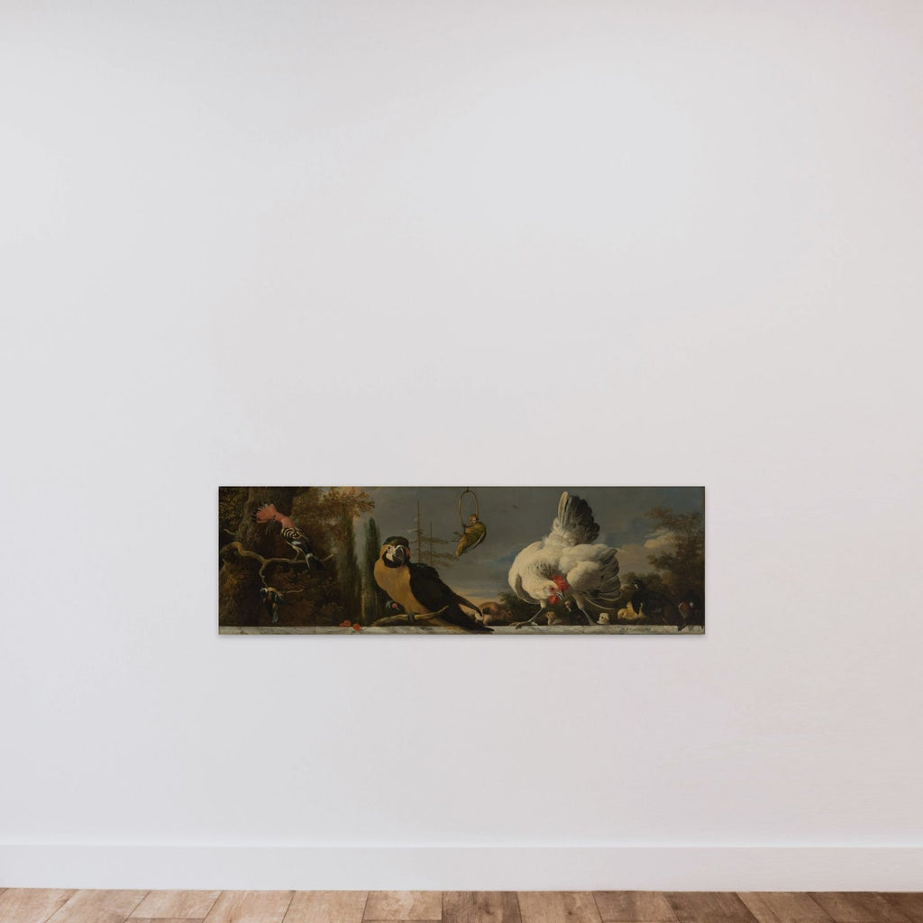 Birds on a Balustrade unframed — shown to scale