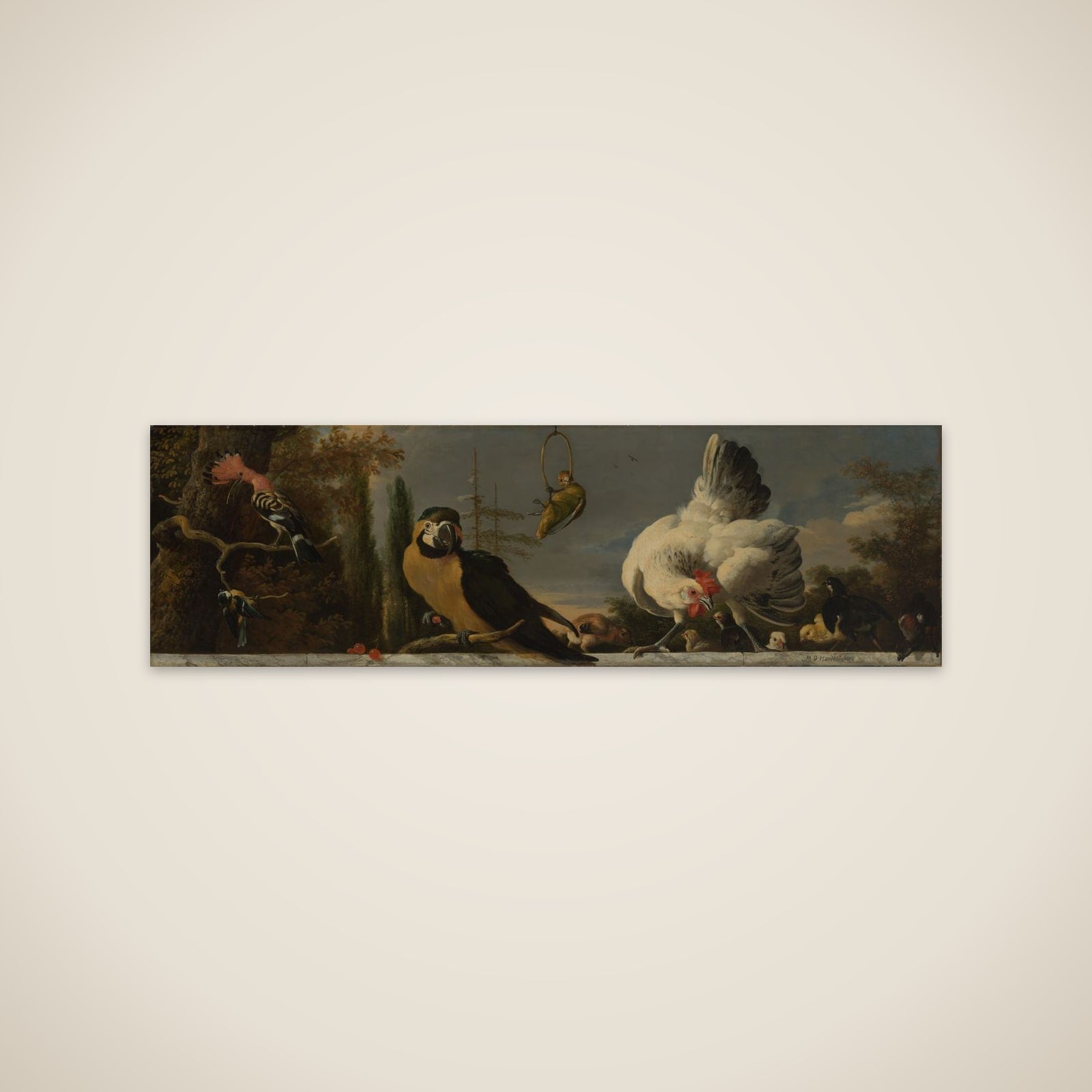 Birds on a Balustrade unframed print