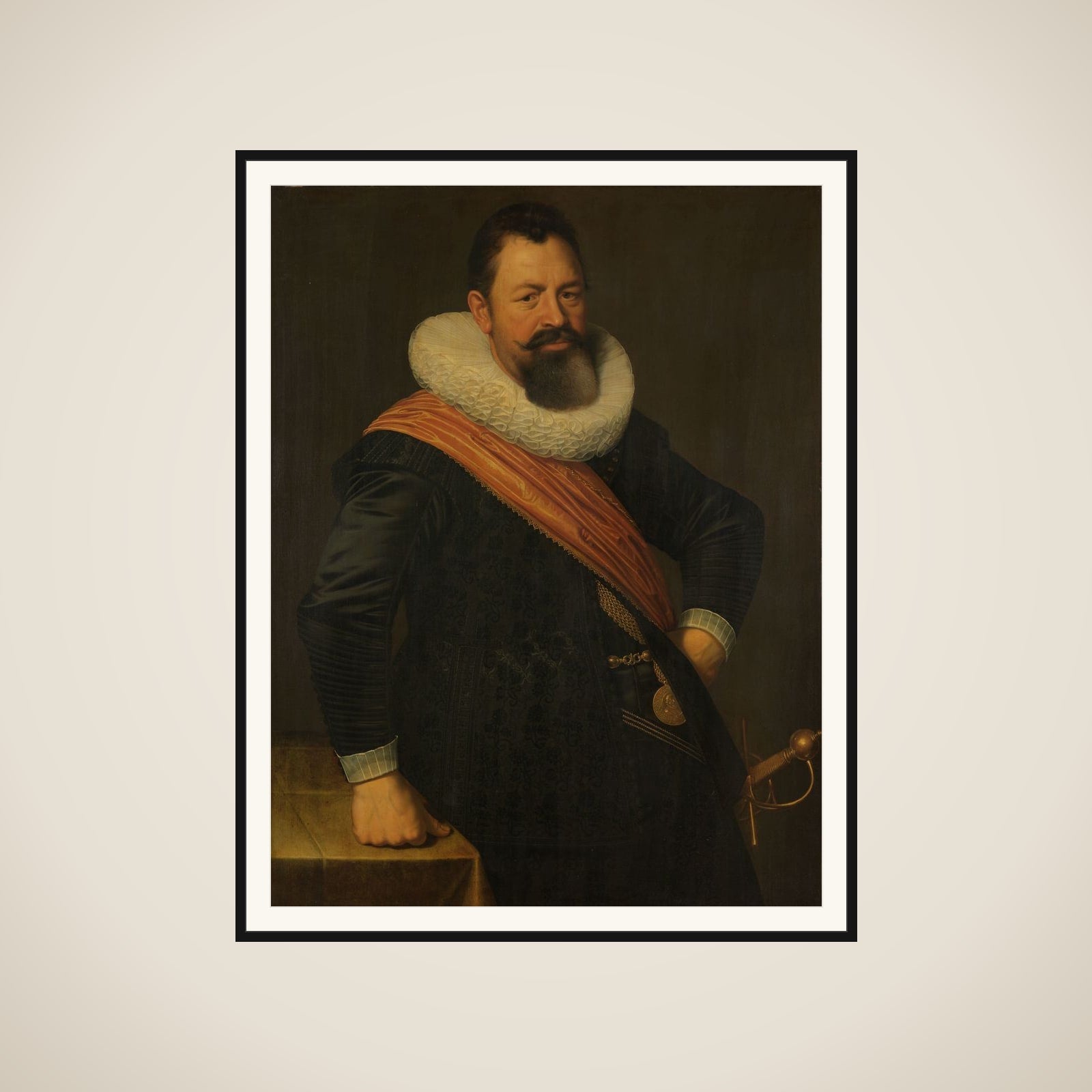 Jochem Hendricksz Swartenhont (1566-1627). Vice Admiral of Holland, Husband of Elisabeth Bas framed