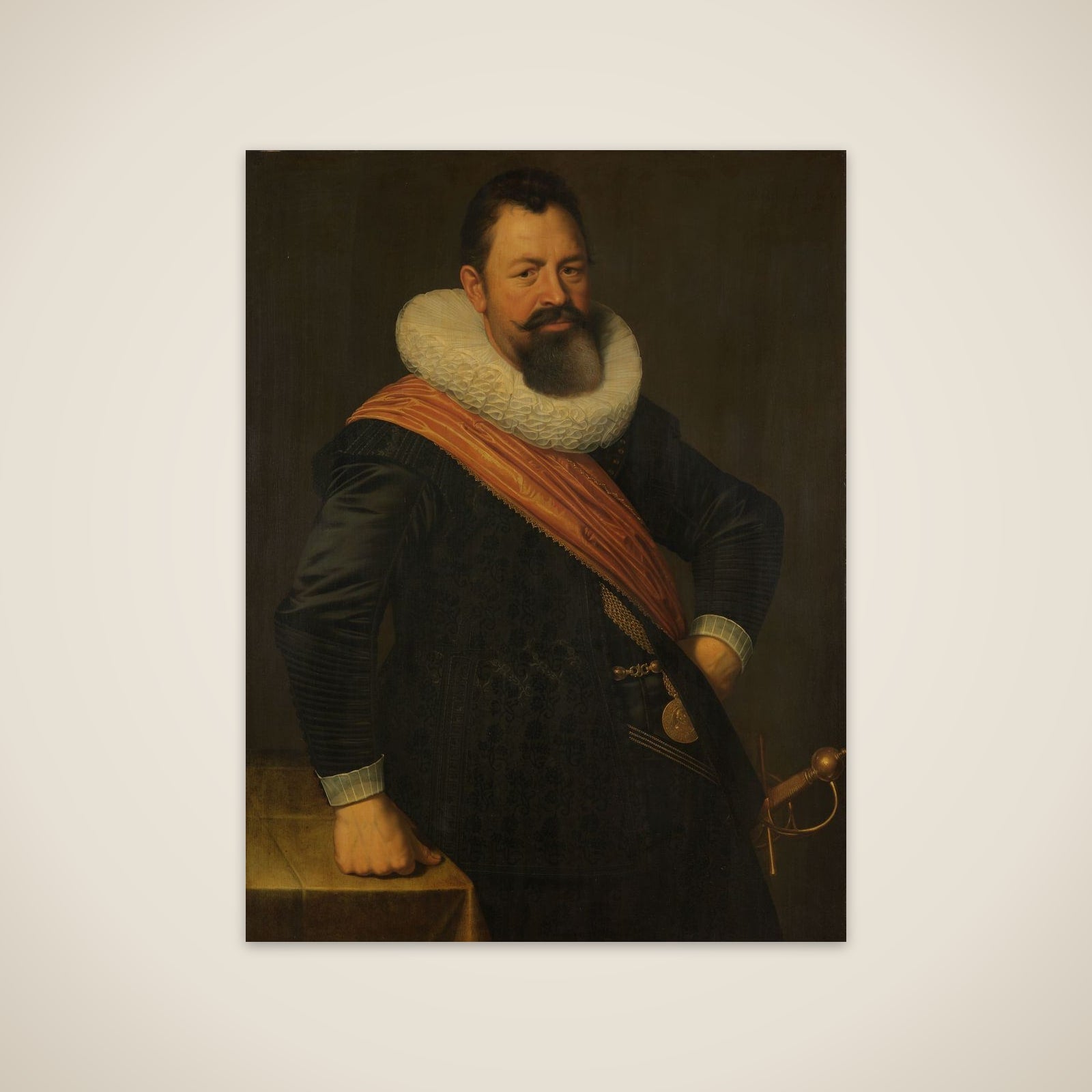 Jochem Hendricksz Swartenhont (1566-1627). Vice Admiral of Holland, Husband of Elisabeth Bas unframed print